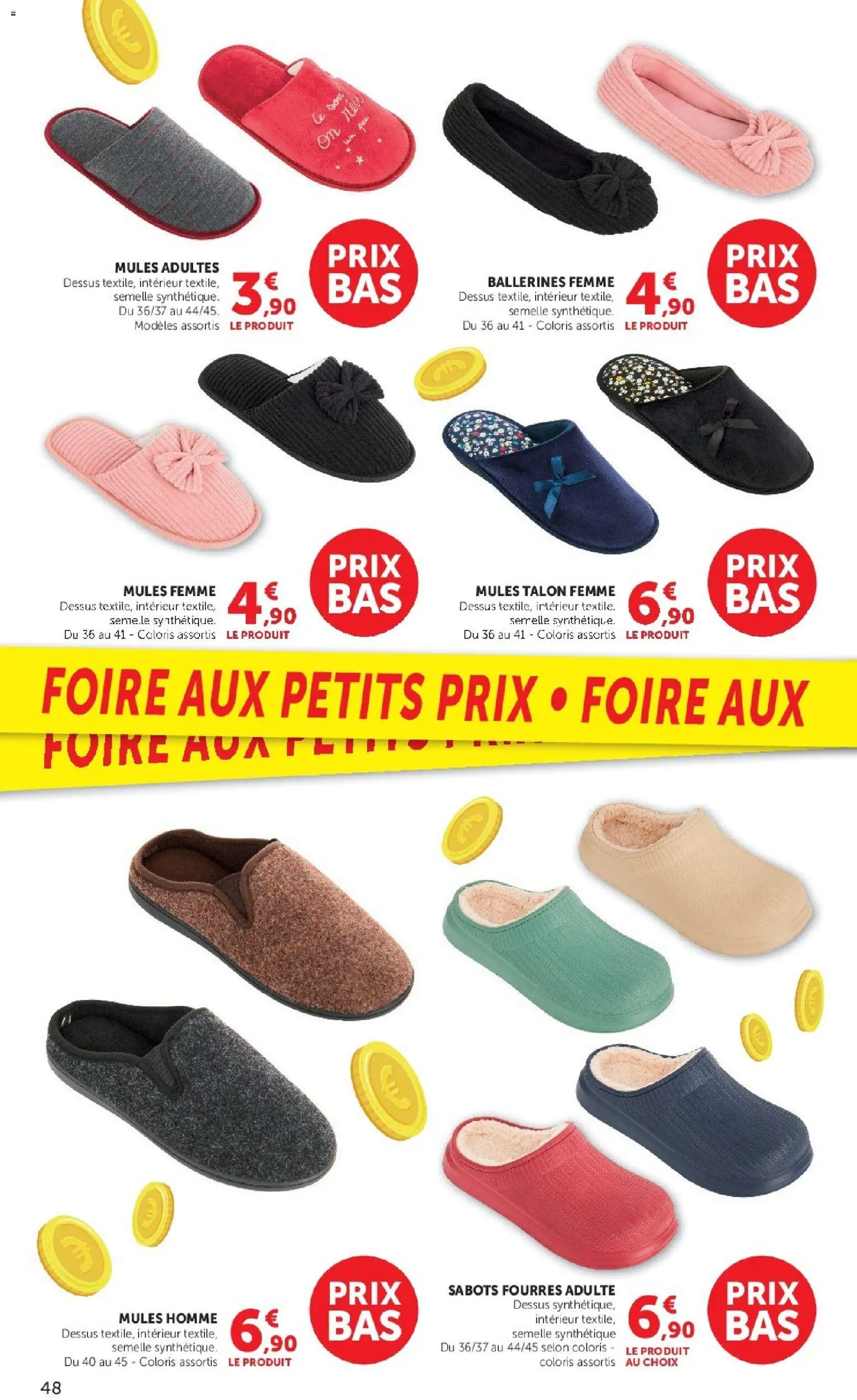 Prévisualisation de Hyper U catalogue du magasin Hyper U formulaire valide 08/09/2026 - Mules, Ballerines, Mules femme, Sabots, Mules homme