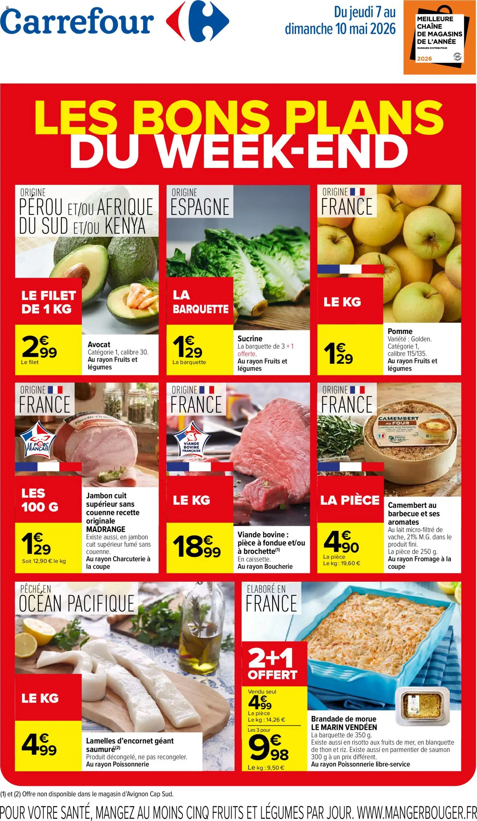 Prévisualisation de Carrefour les bons plans du week-end du magasin Carrefour formulaire valide 07/05/2026