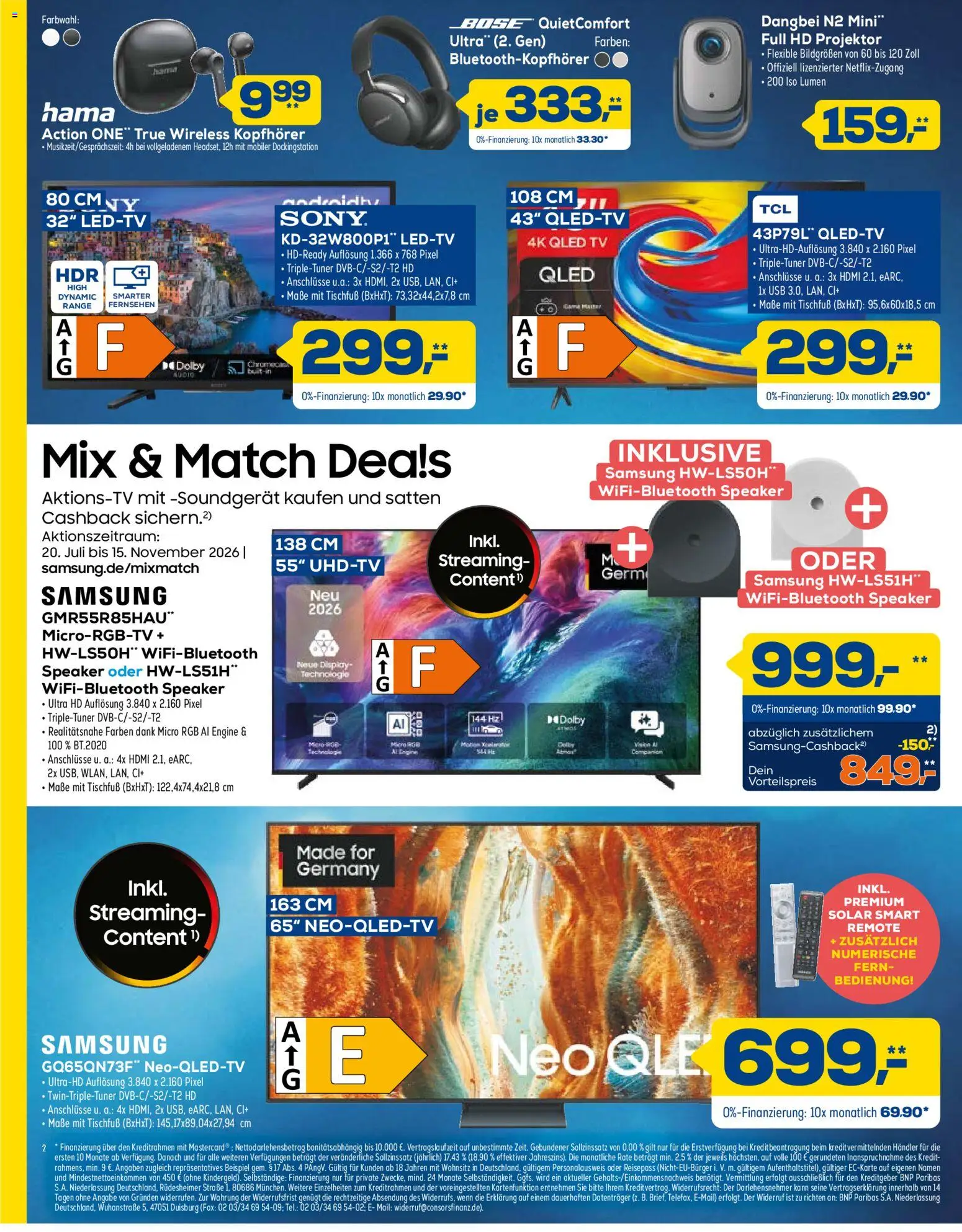 Vorschau von dem Prospekt des Geschäftes Euronics, gültig ab dem 24.10.2026 - Samsung, Fernsehen, TV, Kopfhörer, USB, Audio
