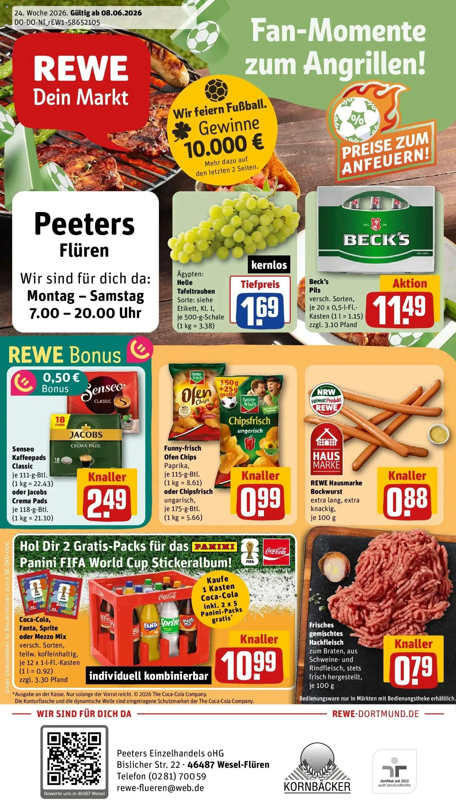 Vorschau von dem Prospekt des Geschäftes Rewe, gültig ab dem 08.06.2026
