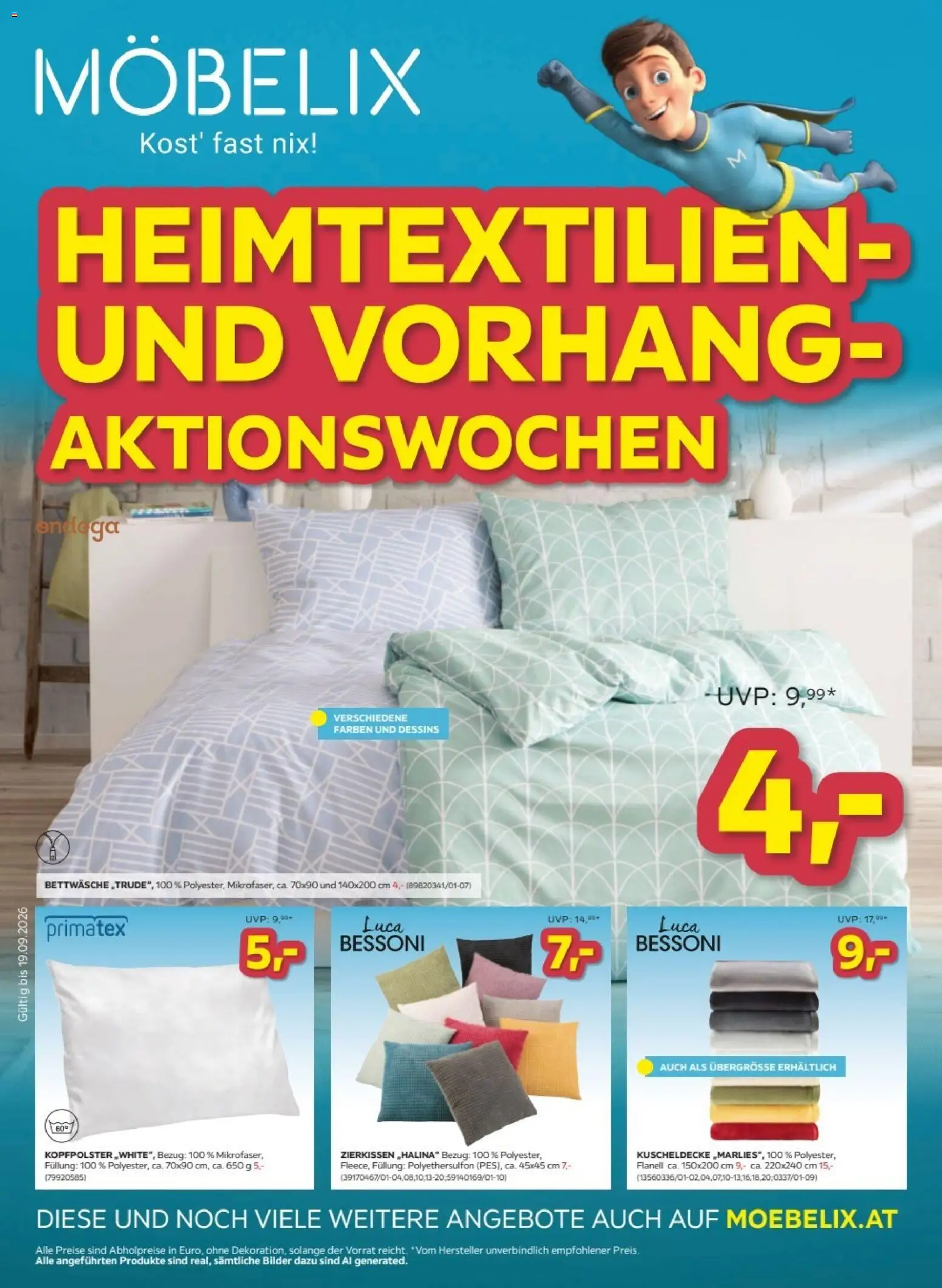 Vorschau der Angebote: Möbelix Möbelix Heimtextilien und Vorhang gültig ab 08.09.2026