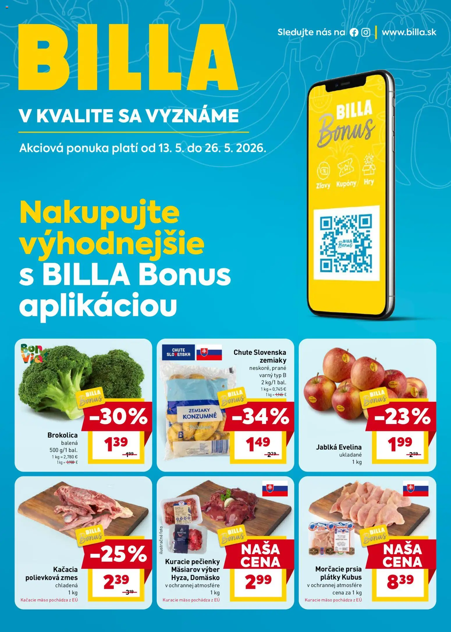 Náhľad Billa letáku platného od 13.05.2026