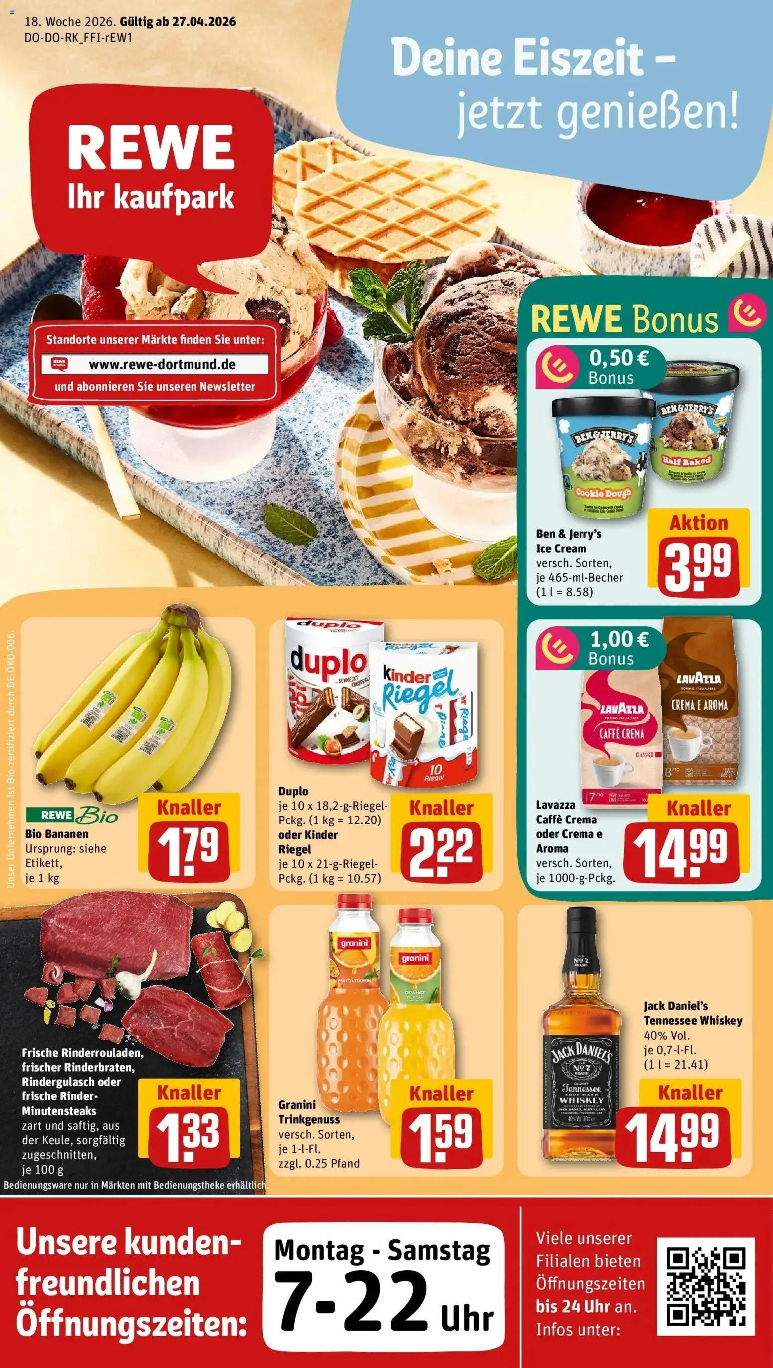 Vorschau von dem Prospekt des Geschäftes Rewe, gültig ab dem 27.04.2026