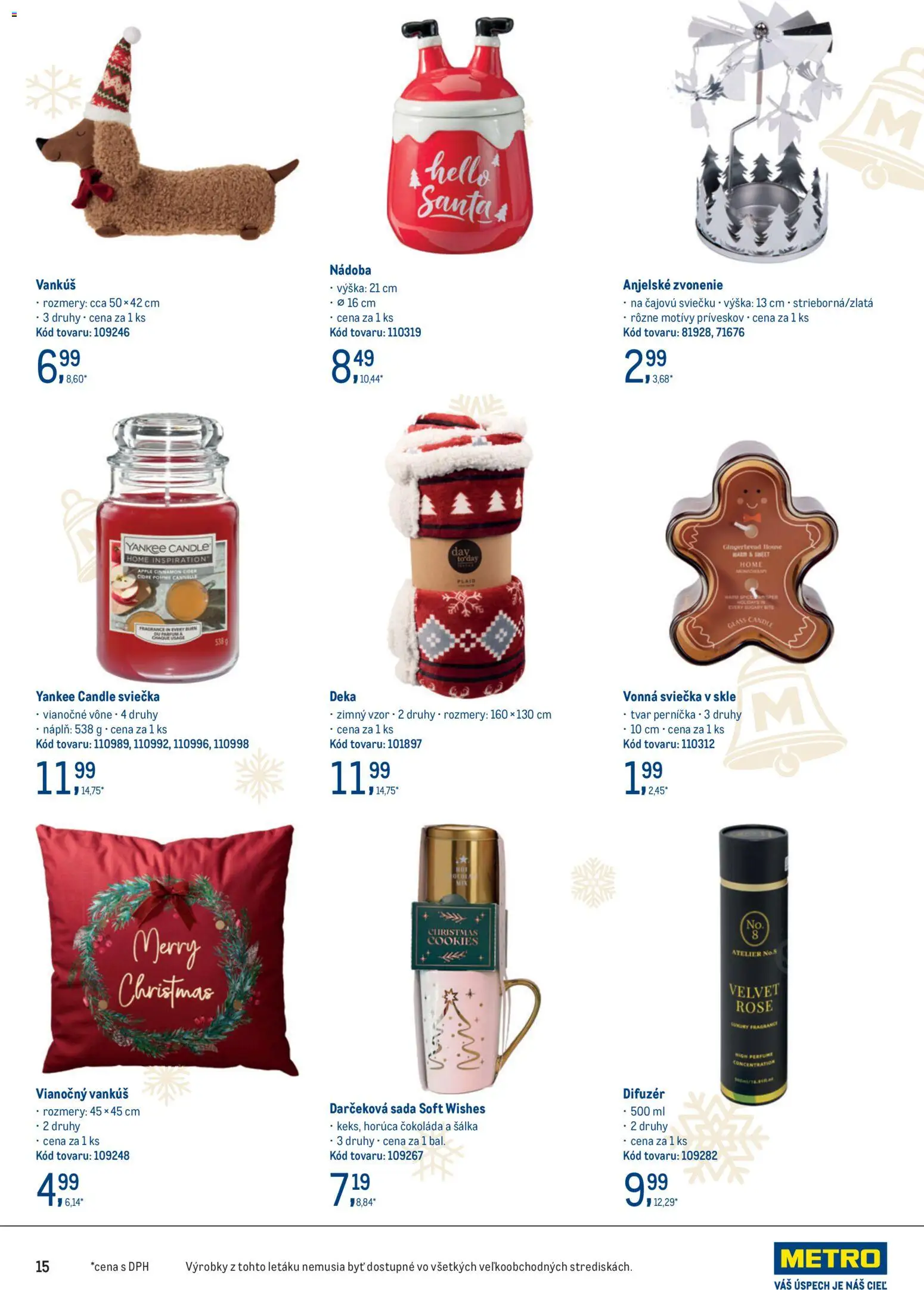 Náhľad Metro letáku platného od 21.10.2026 - Apple, Čokoláda, Yankee Candle, Vankúš, Horúca čokoláda, Difúzer