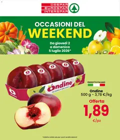 Anteprima dell'opuscolo Interspar volantino Weekend dal negozio Interspar valido da 02/07/2026