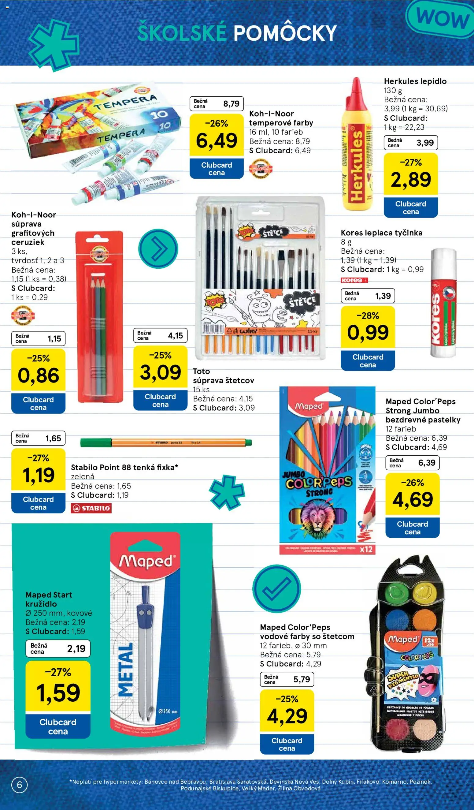 Náhľad Tesco letáku platného od 03.08.2026 - Pastelky
