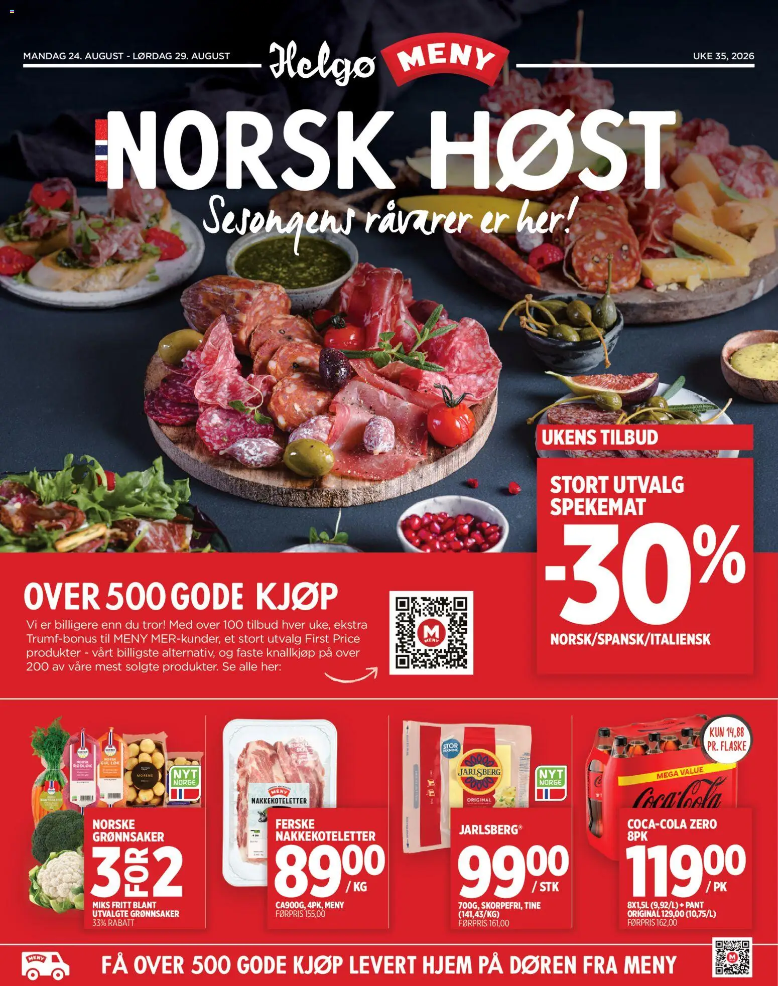 Forhåndsvis Meny Helgø kundeavis fra butikk Meny gyldig fra 24/08/2026