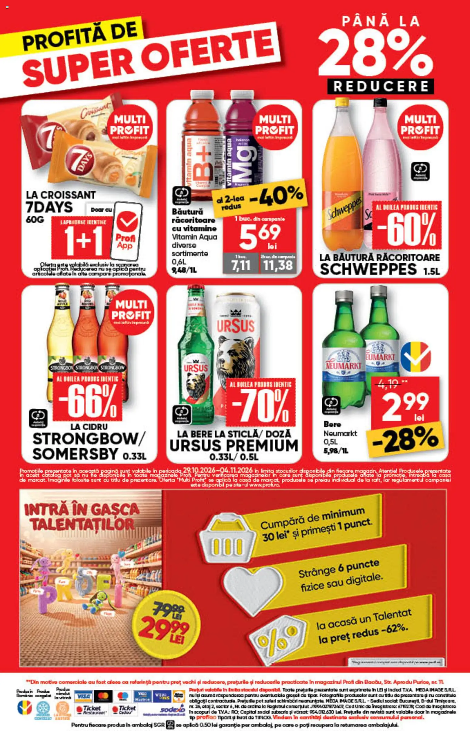 Previzualizarea de cataloage: Profi Profi Catalog Go valabil de la 29.10.2026 - Pat, Bere, Croissant, Aqua, Tip, Premium, Aplică, Bautura racoritoare