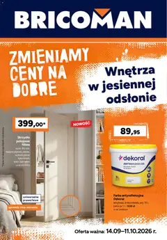 Pogląd gazetki "Bricoman gazetka" ze sklepu Bricoman ważnej od 14.09.2026