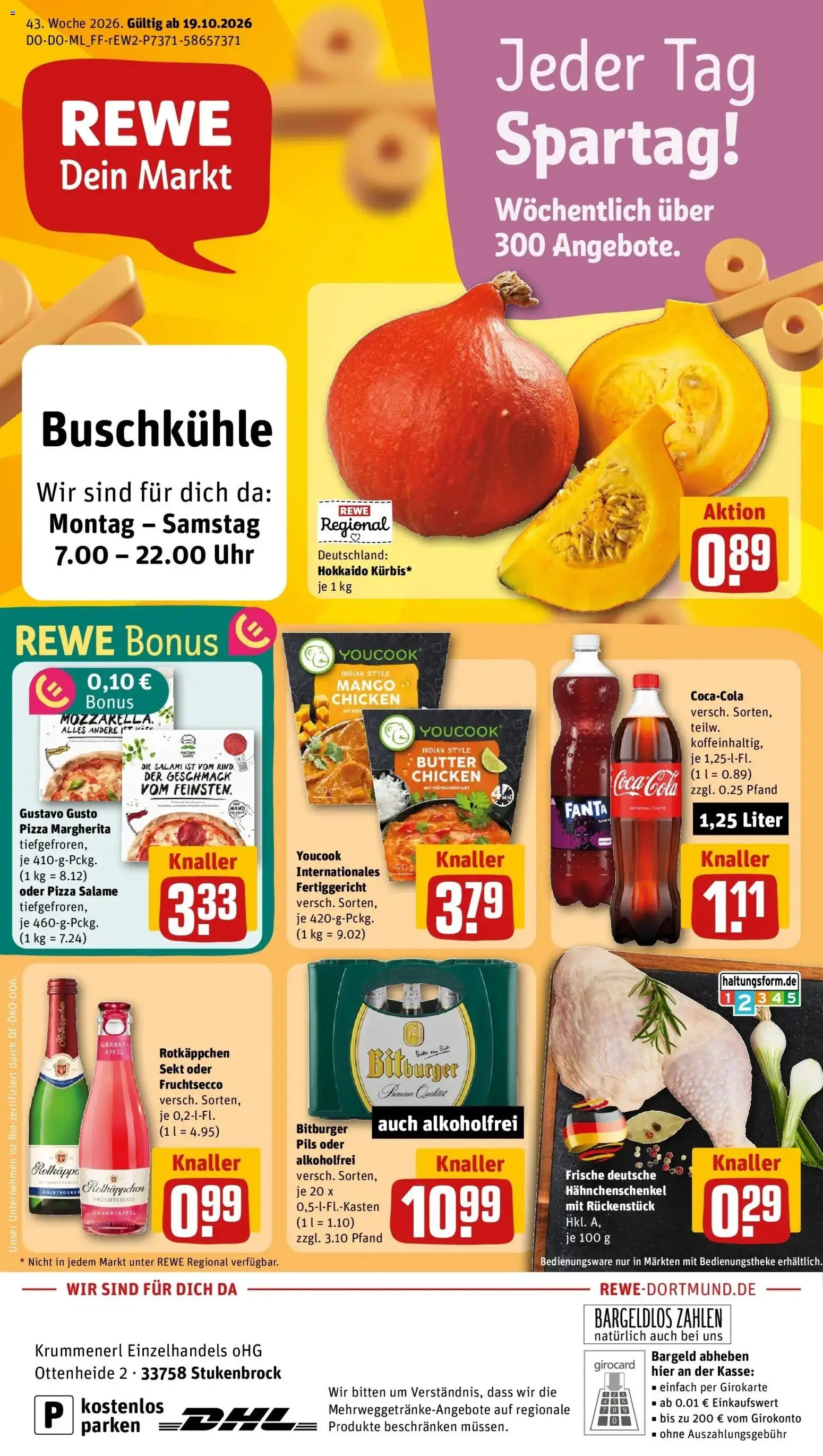Vorschau von dem Prospekt des Geschäftes Rewe, gültig ab dem 19.10.2026