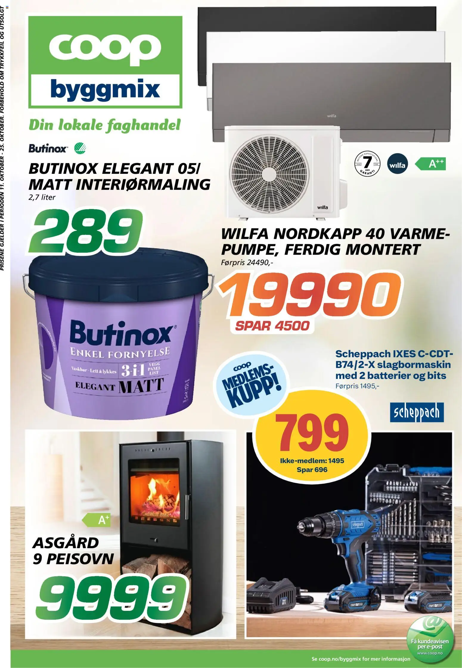 Forhåndsvis Coop Byggmix kundeavis fra butikk Coop Byggmix gyldig fra 12/10/2026 - Batterier, Slagbormaskin