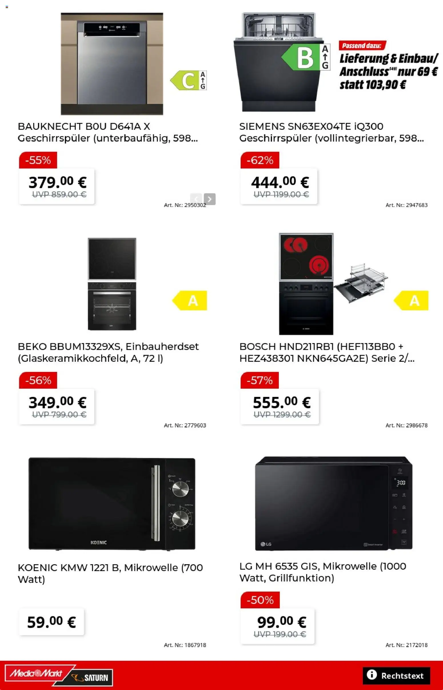 Vorschau von dem Prospekt des Geschäftes Media Markt, gültig ab dem 27.10.2026 - Bosch, Siemens, Mikrowelle, Geschirrspüler, LG