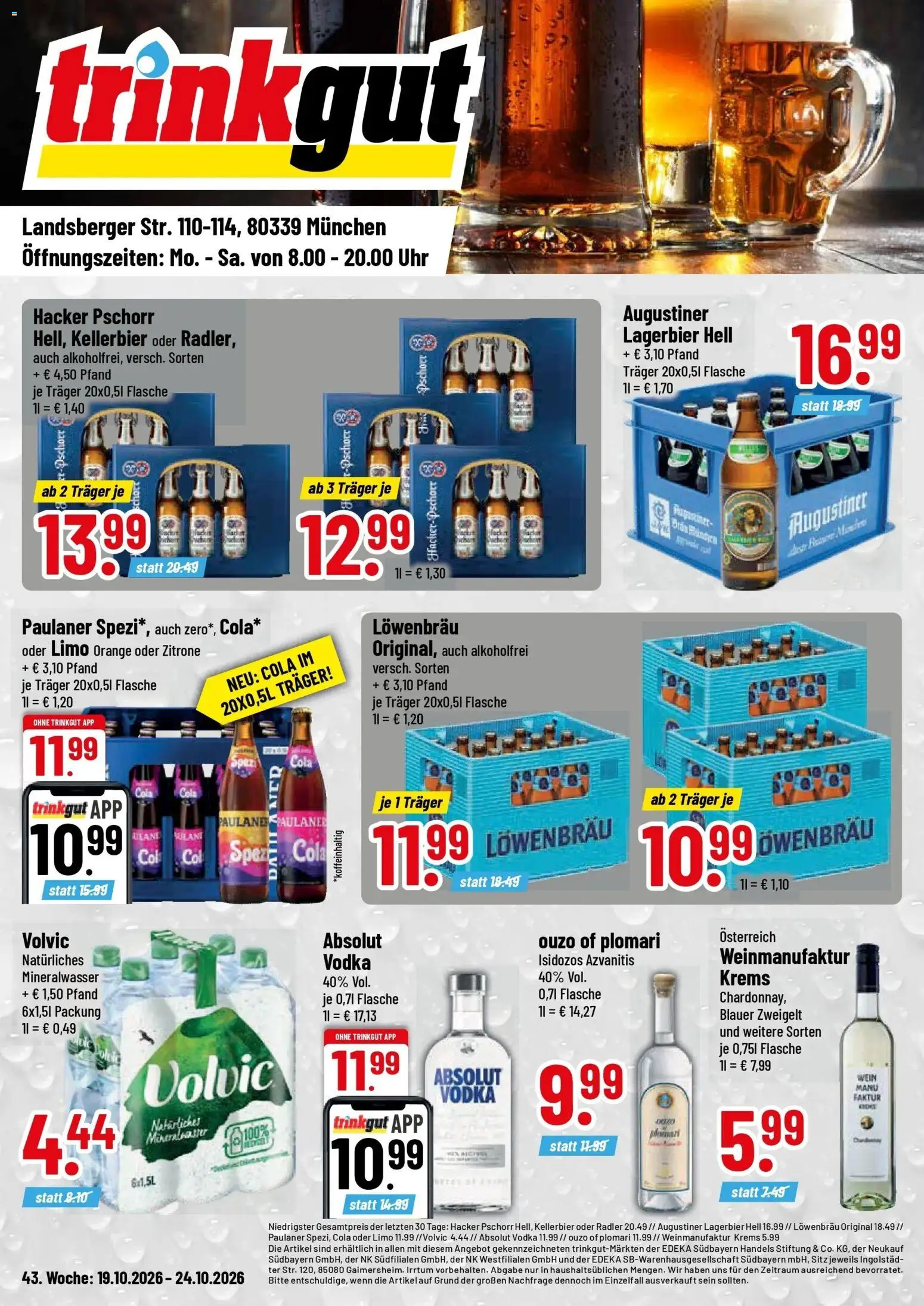 Vorschau von dem Prospekt des Geschäftes Trinkgut, gültig ab dem 19.10.2026