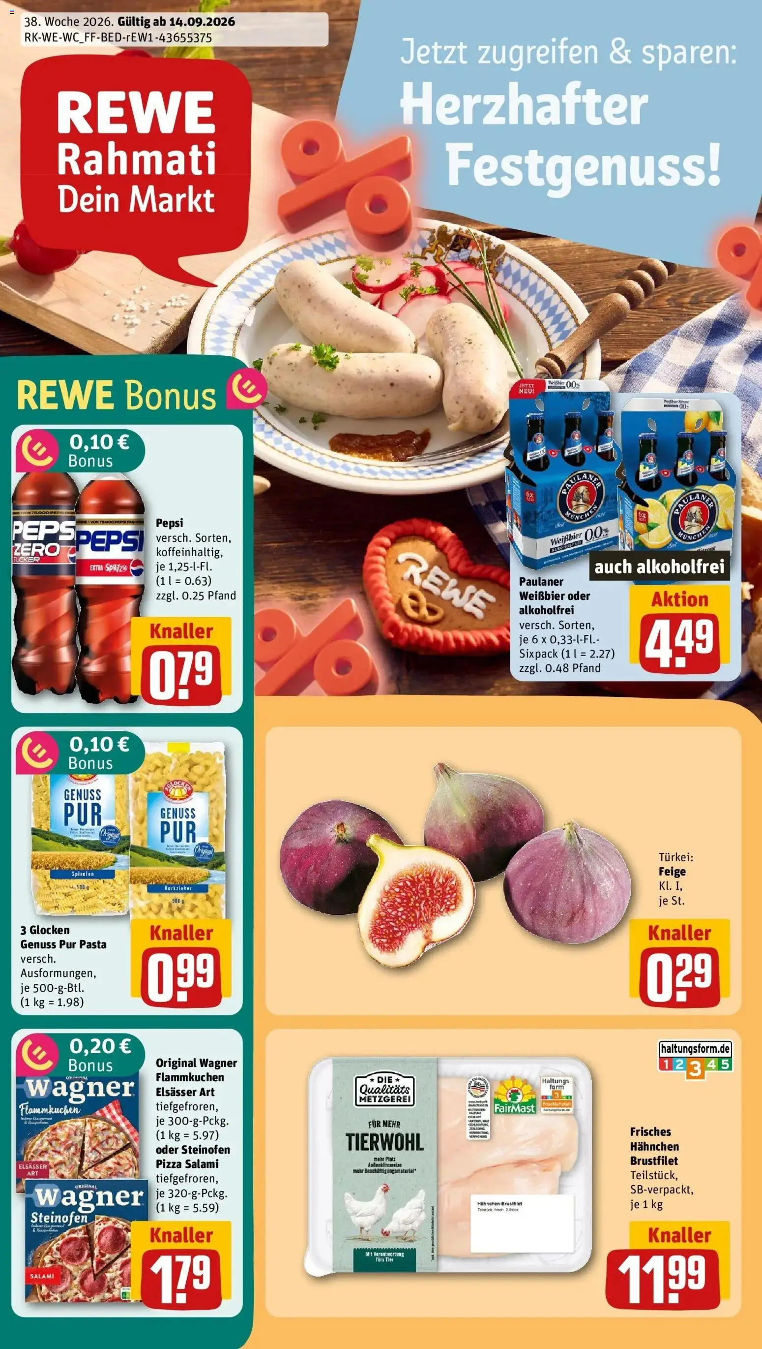 Vorschau von dem Prospekt des Geschäftes Rewe, gültig ab dem 14.09.2026
