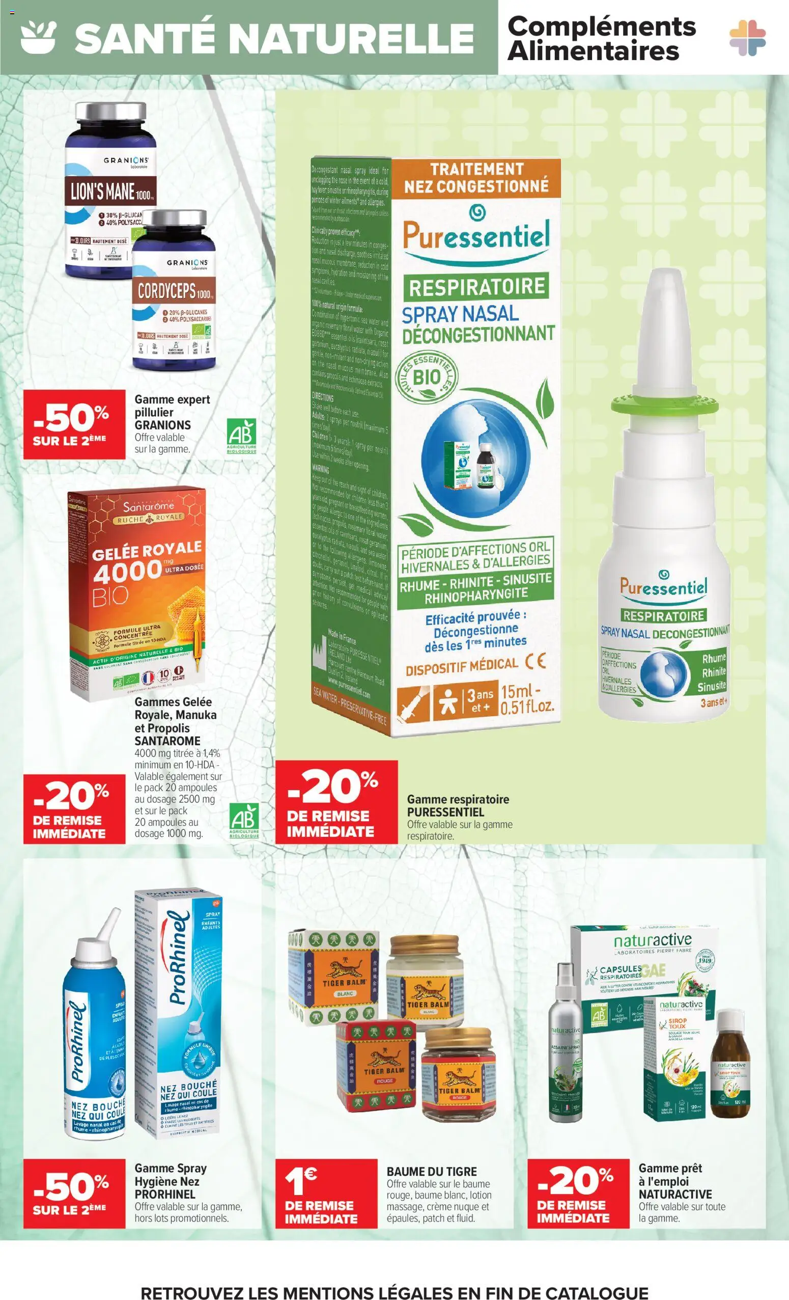 Prévisualisation de Carrefour Ma parapharmacie, soyez acteur de votre bien-être du magasin Carrefour formulaire valide 28/10/2026 - Ampoules, Thé, Crème, Sirop, Hygiène, Édulcorant, Ingrédients, Gelée