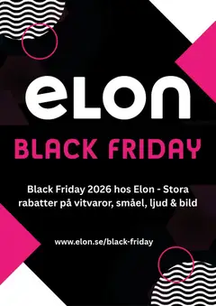 Förhandsgranska reklamblad Elon - Black Friday förhandsinformation från butik Elon gäller från 21/10/2026