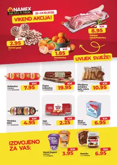 Pregled letka Namex vikend akcija trgovine Namex vrijedi od 22.10.2026