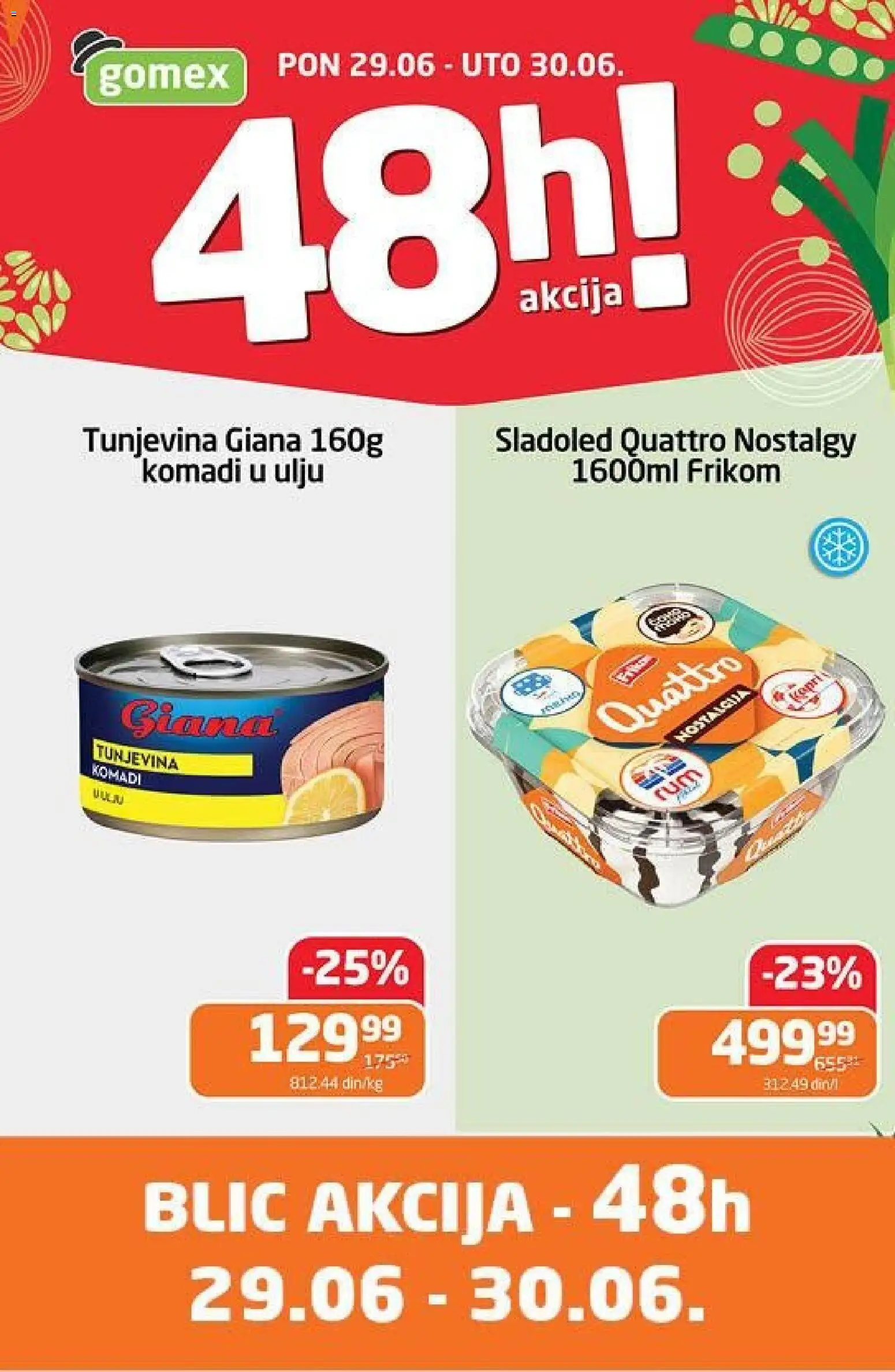 Pregled Gomex kataloga - važi od 29.06.2026