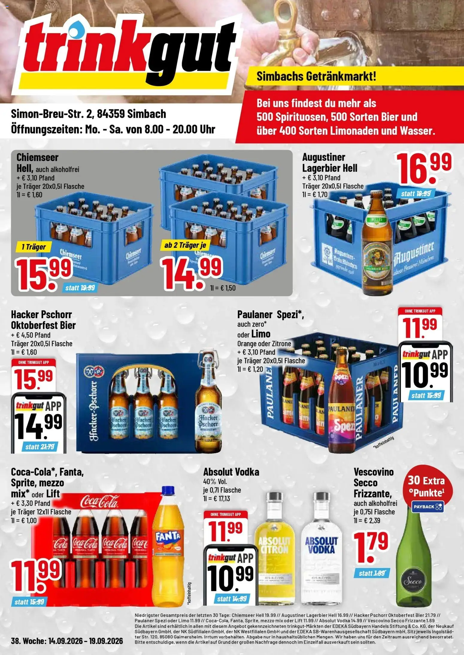 Vorschau von dem Prospekt des Geschäftes Trinkgut, gültig ab dem 14.09.2026