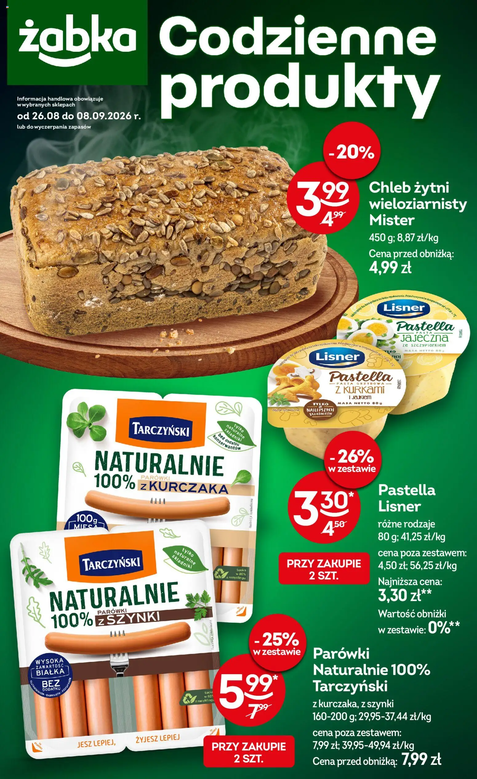 Pogląd gazetki "Żabka gazetka - Codzienne produkty" ze sklepu Żabka ważnej od 26.08.2026