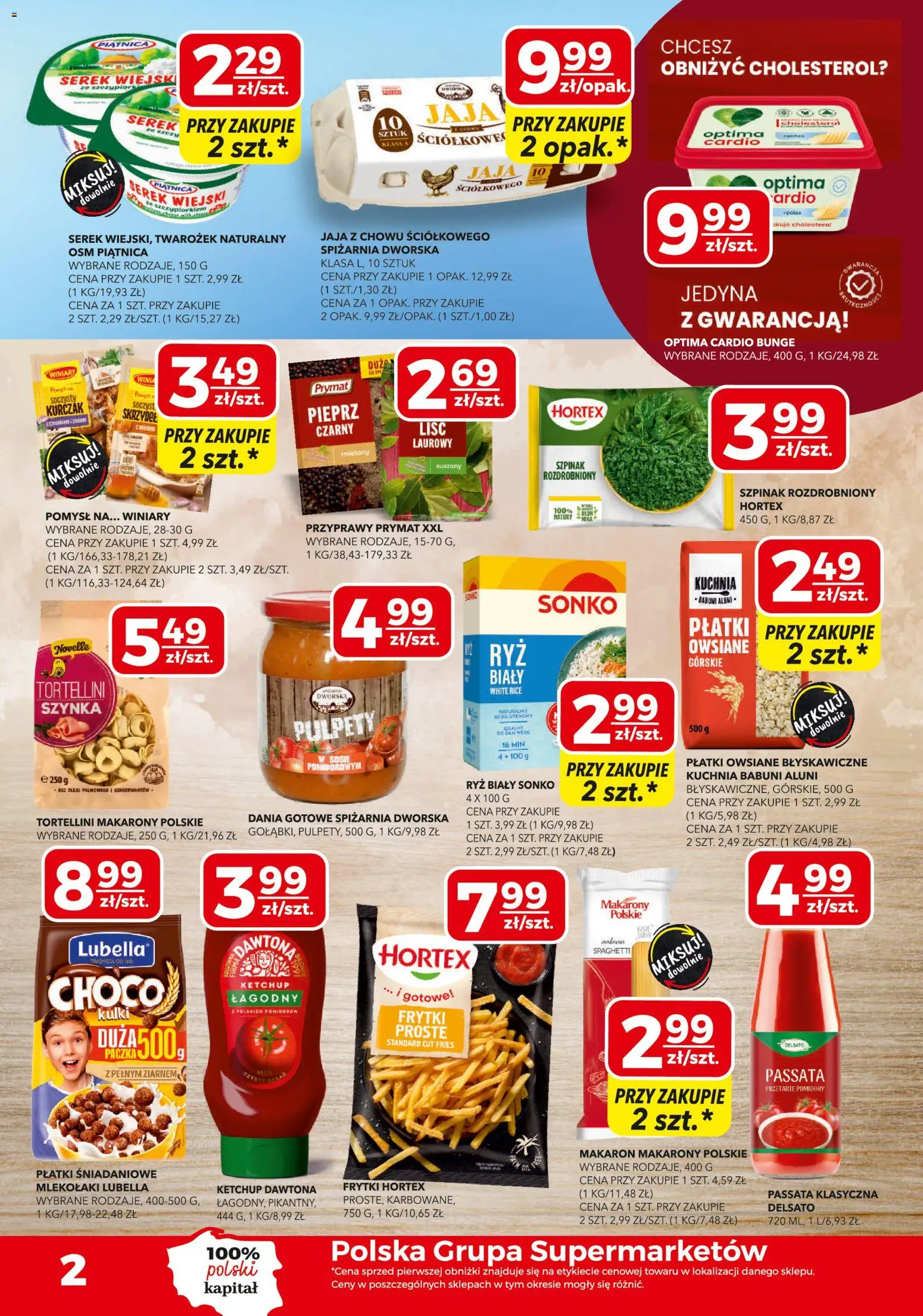 Pogląd gazetki "Top Market gazetka mini" ze sklepu Top Market ważnej od 08.10.2026 - Makaron, Frytki, Szpinak, Ryż, Makarony, Ketchup, Płatki, Optima cardio