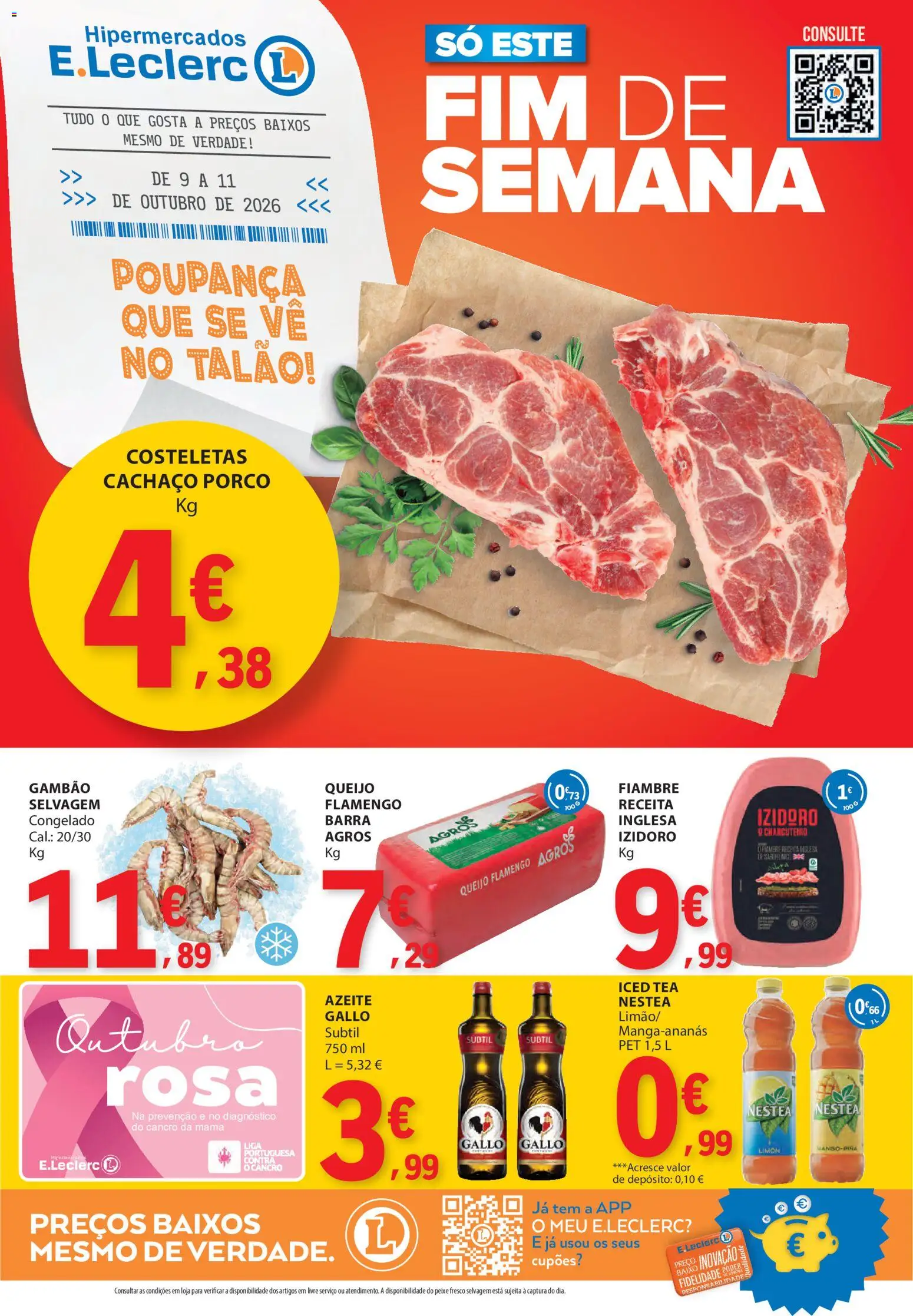Pré-visualização do folheto da loja E.Leclerc válida a partir de 09/10/2026 - Azeite, Peixe, Queijo, Fiambre