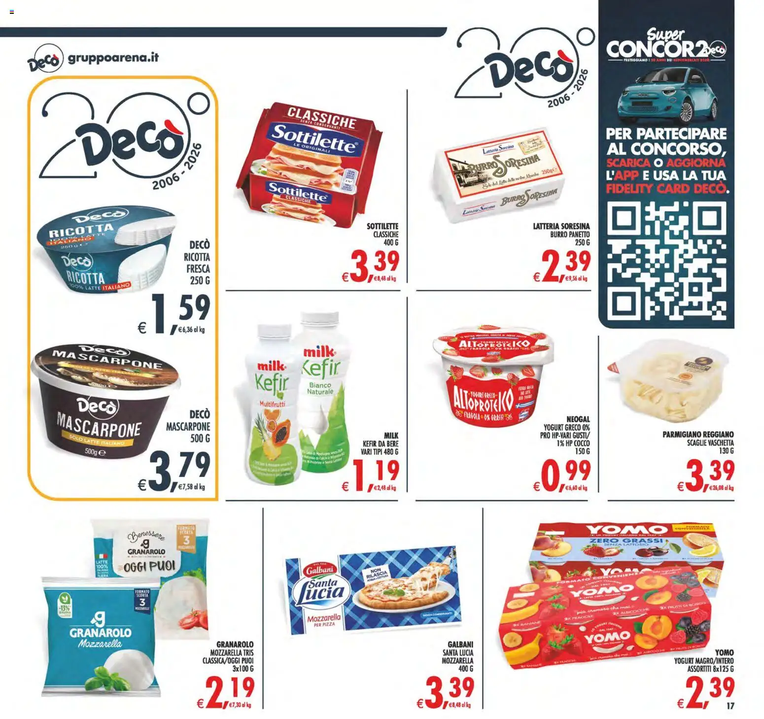 Anteprima dell'opuscolo Decò volantino Maxistore, Supermercati Lipari dal negozio Decò valido da 23/10/2026 - Pizza, Kefir, Latte, Yogurt, Parmigiano reggiano, Mascarpone, Cocco, Senza lattosio