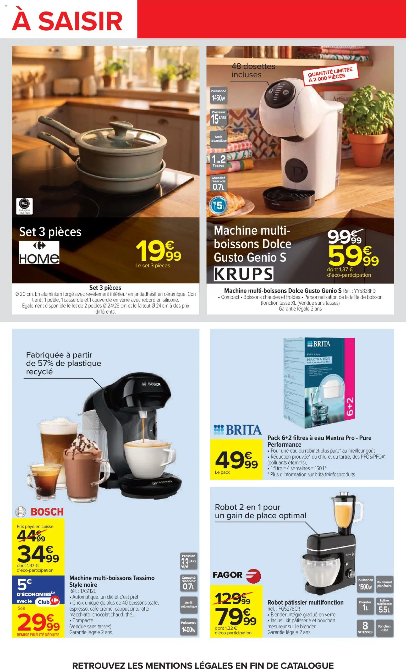 Prévisualisation de Carrefour catalogue du magasin Carrefour formulaire valide 20/10/2026 - Blender, Chocolat, Robot, Boisson, Thé, Krups, Robinet, Tasses