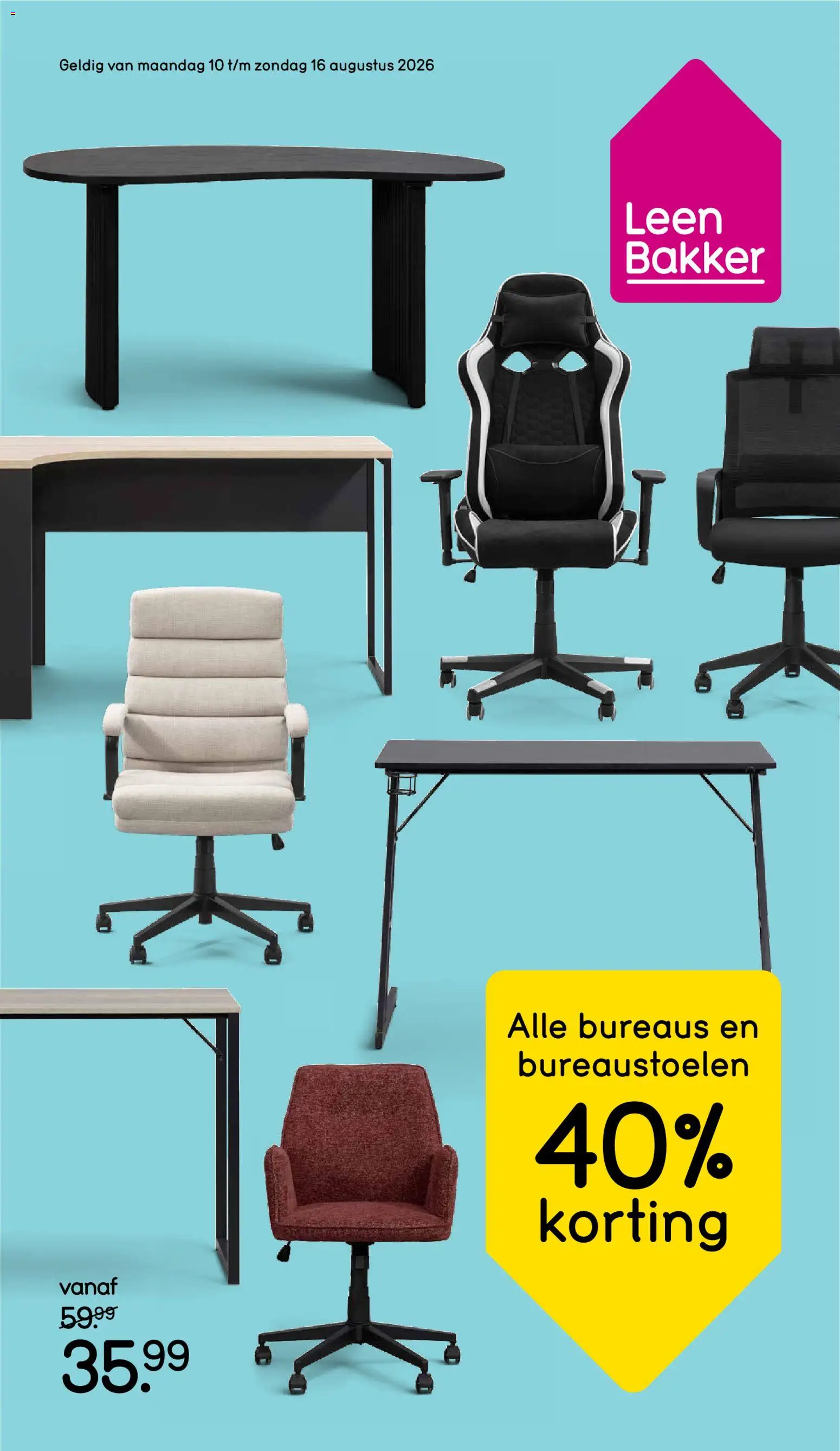 Voorbeeld van Leen Bakker Folder / Publicité van winkel Leen Bakker geldig vanaf 10/08/2026