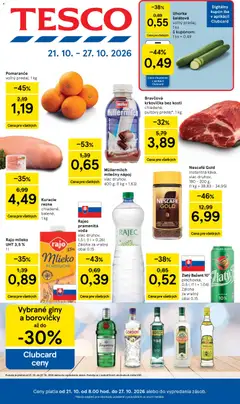 Náhľad Tesco letáku platného od 21.10.2026