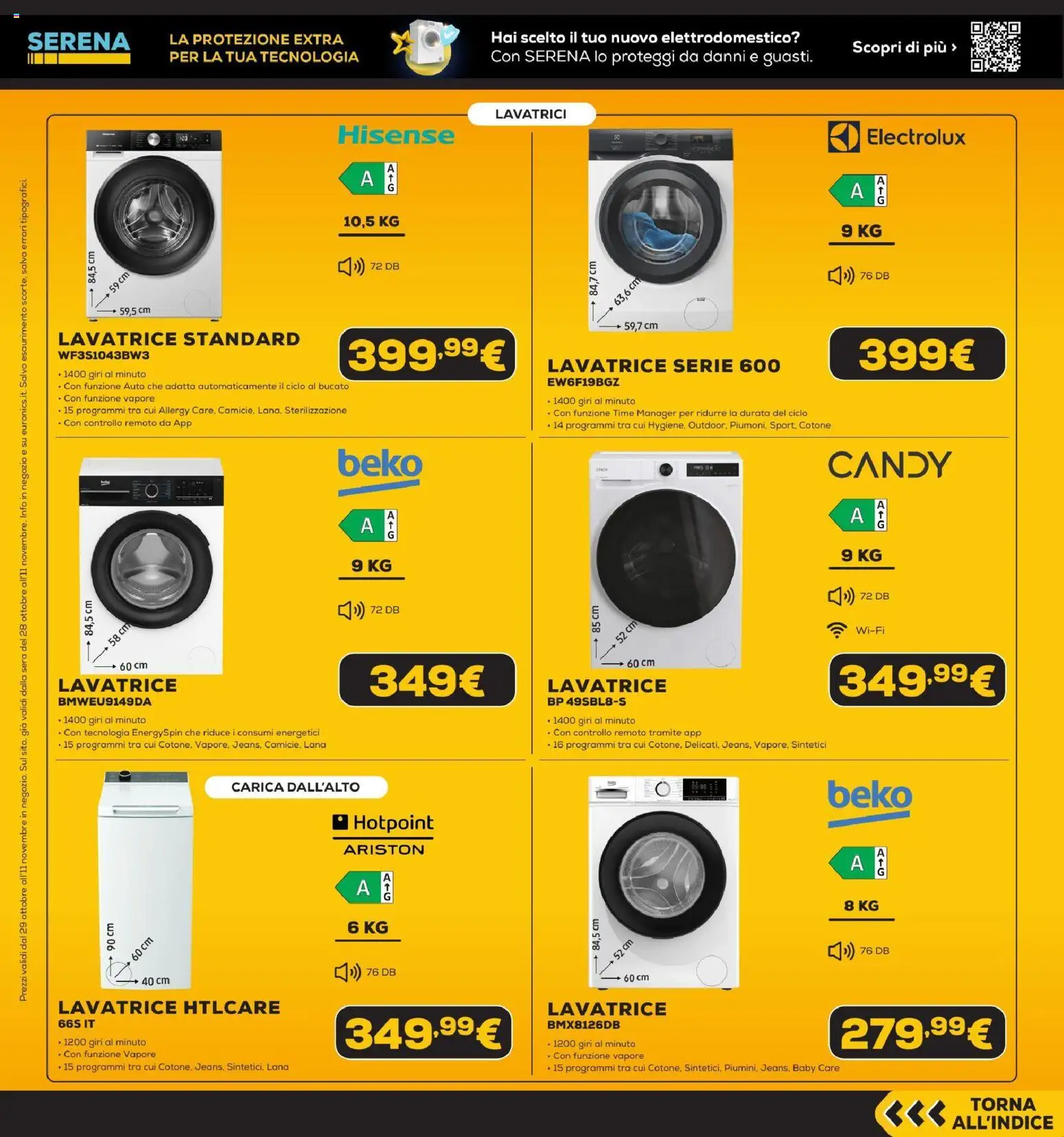 Anteprima dell'opuscolo Euronics Black Friday dal negozio Euronics valido da 29/10/2026 - Lavatrice