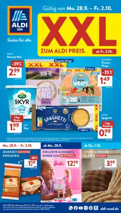 Vorschau von dem Prospekt des Geschäftes Aldi Süd, gültig ab dem 28.09.2026