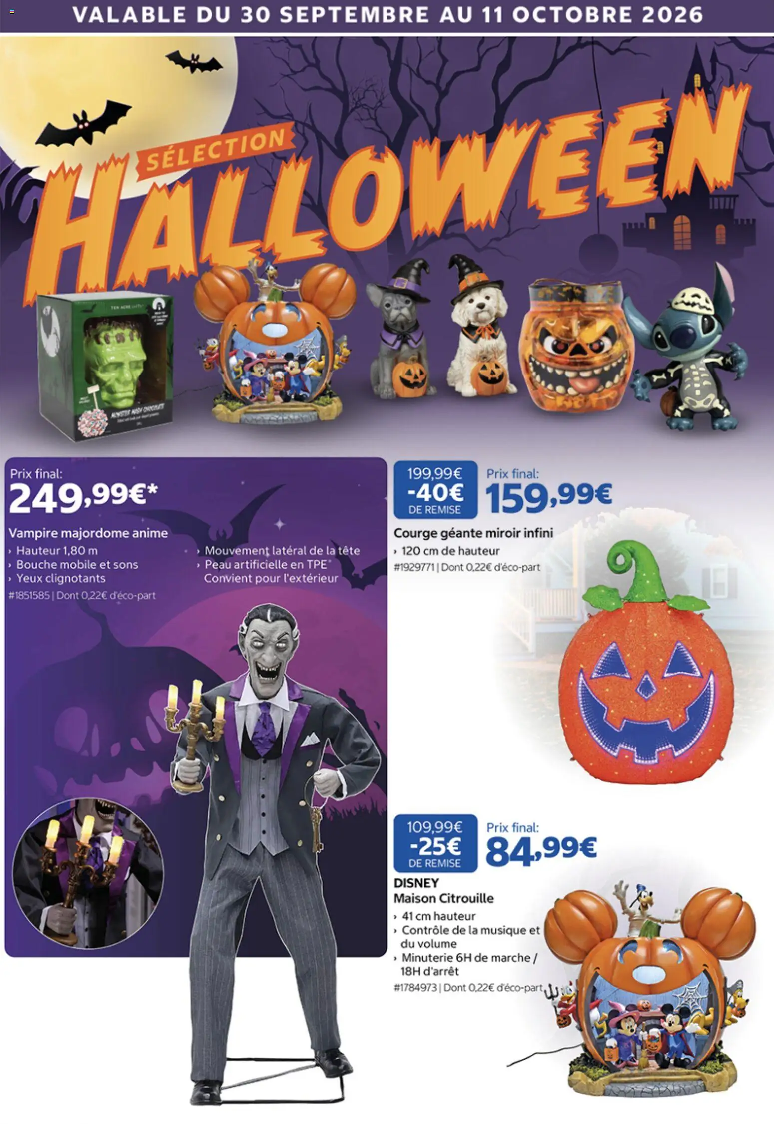 Prévisualisation de Costco Sélection Halloween du magasin Costco formulaire valide 30/09/2026 - Miroir, Courge, Citrouille