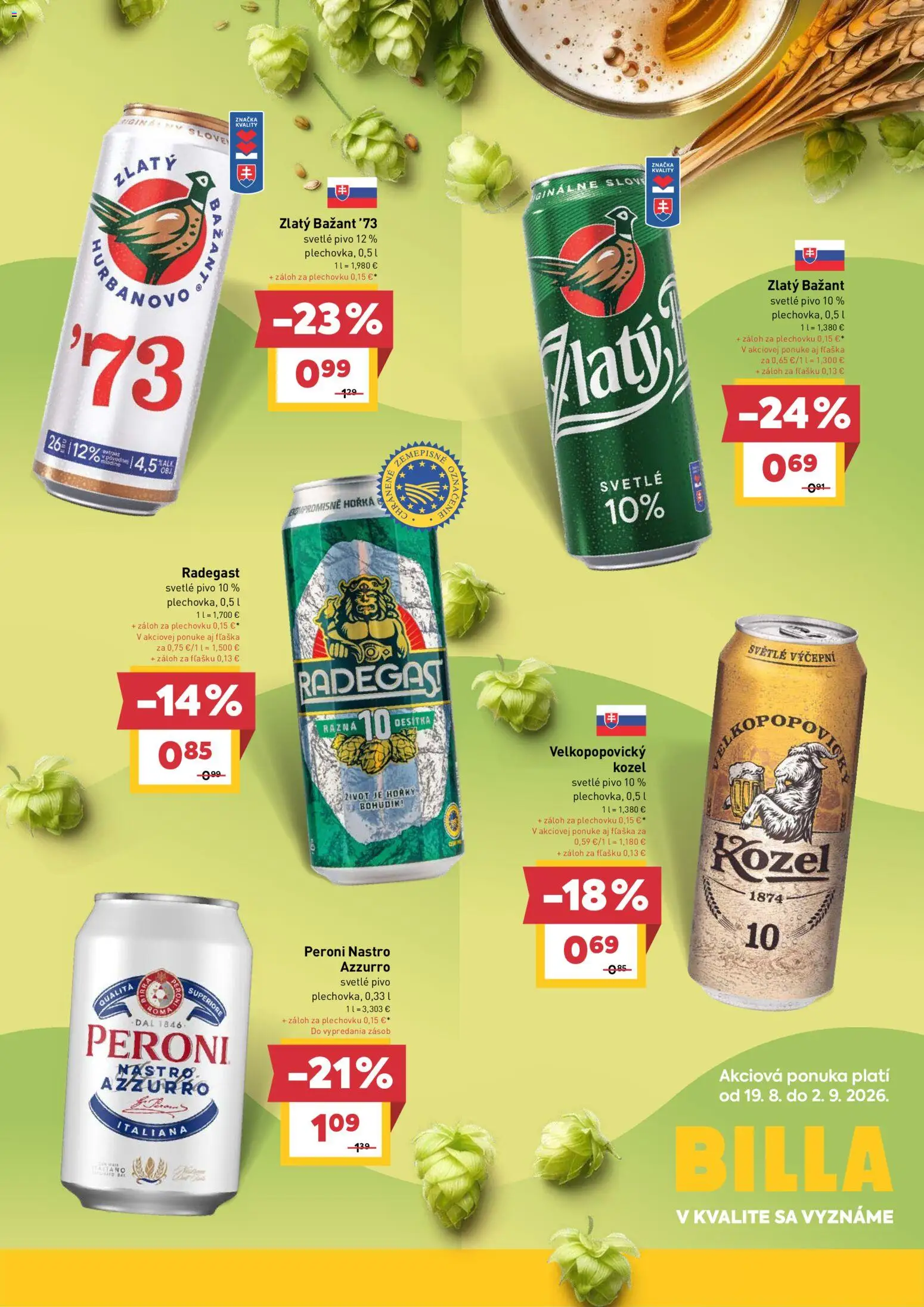 Náhľad Billa letáku platného od 19.08.2026