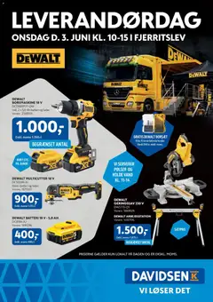 Eksempel på tilbudsavis Davidsen - Leverandørdag Dewalt Fjerritslev fra butik Davidsen gyldig fra 03/06/2026