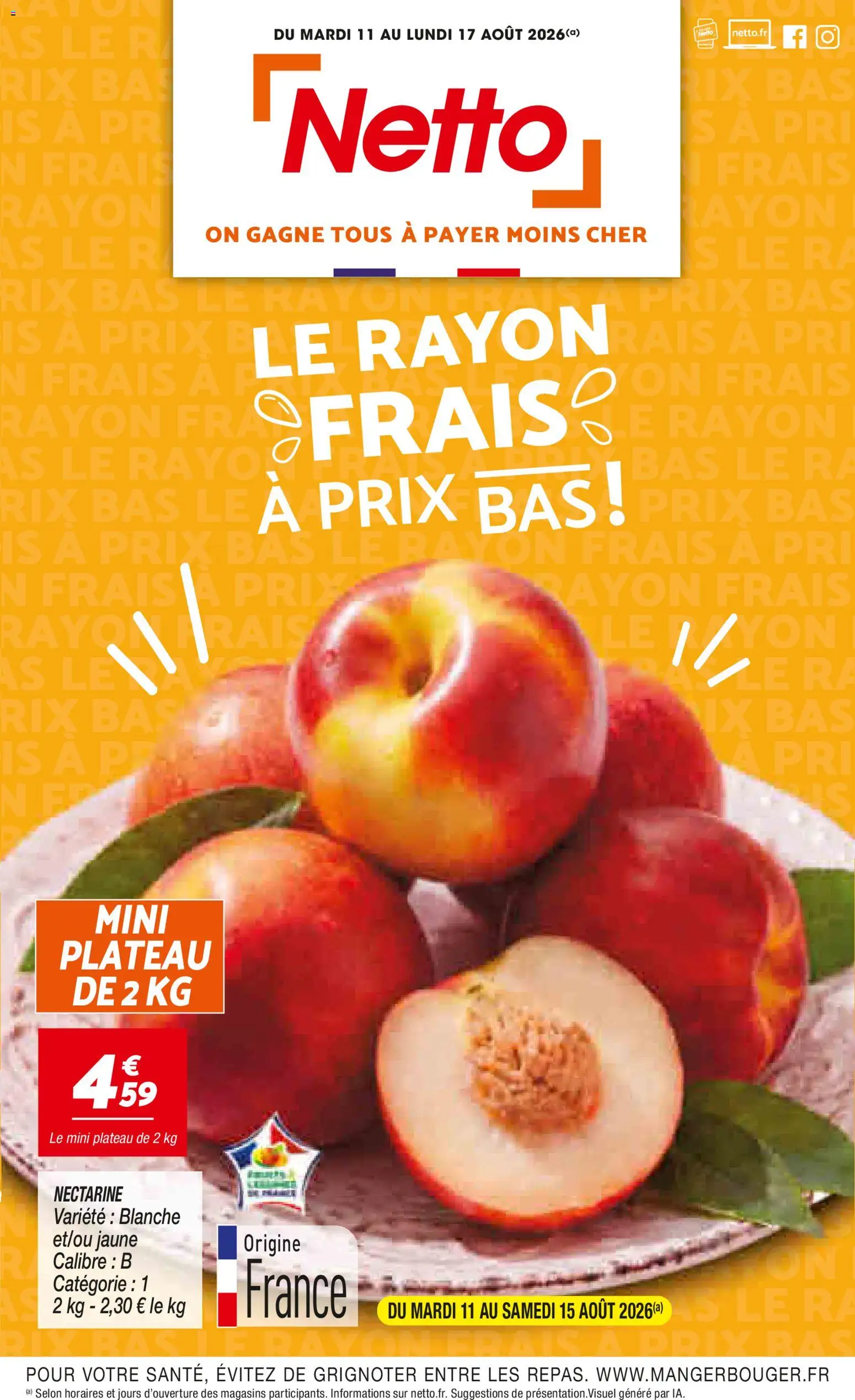 Prévisualisation de Netto le rayon frais à prix bas du magasin Netto formulaire valide 11/08/2026