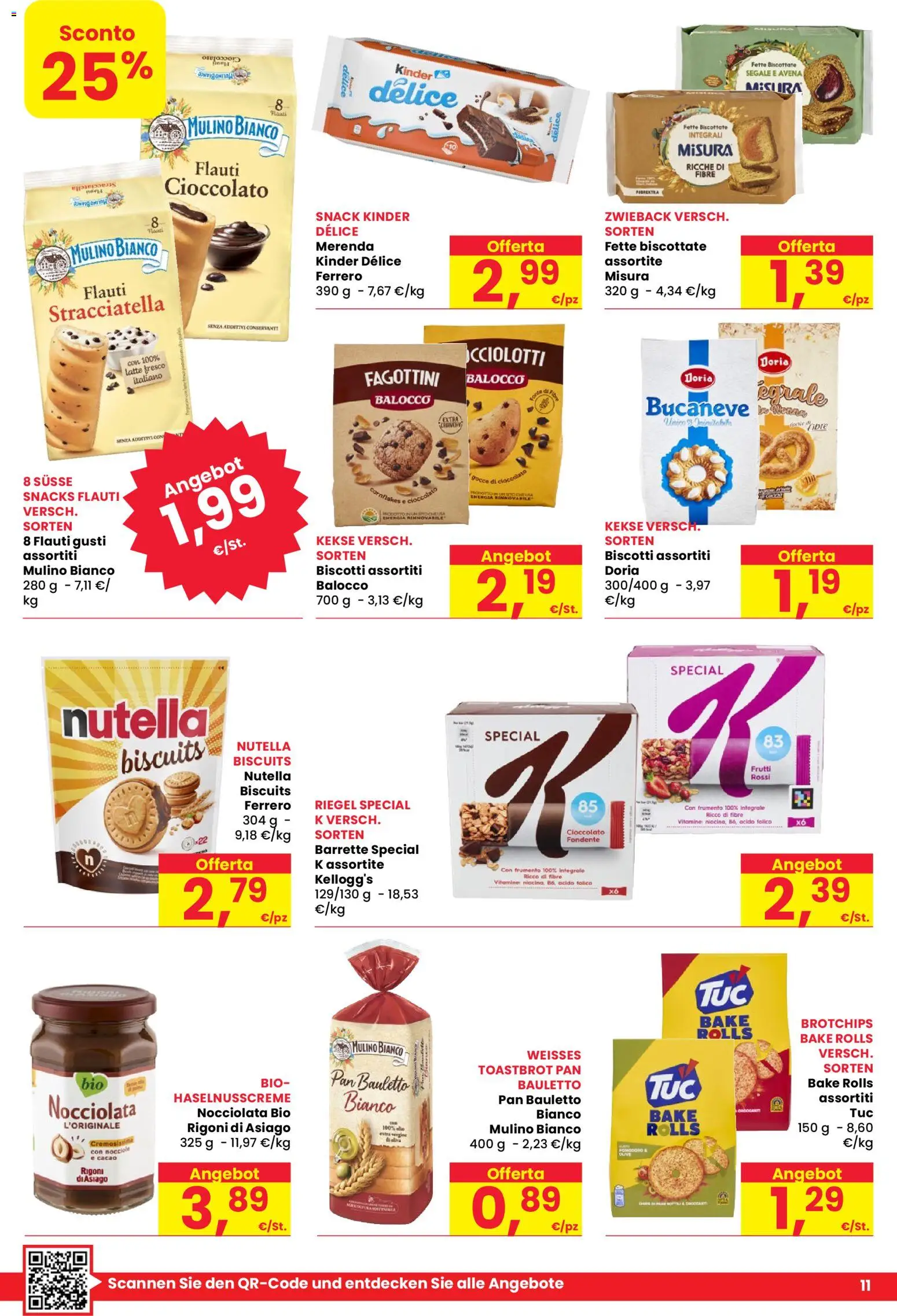 Anteprima dell'opuscolo Despar volantino Bolzano dal negozio Despar valido da 29/10/2026 - Biscotti, Latte, Nutella, Cioccolato, Nocciole, Olive, Cacao, Fette biscottate
