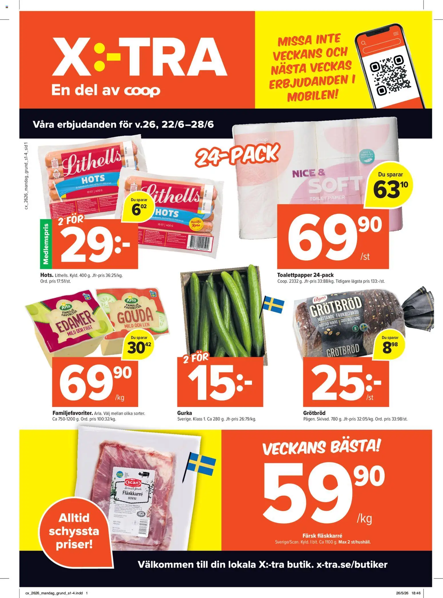 Förhandsgranska reklamblad Coop Daglivs erbjudanden från butik Coop Daglivs gäller från 22/06/2026