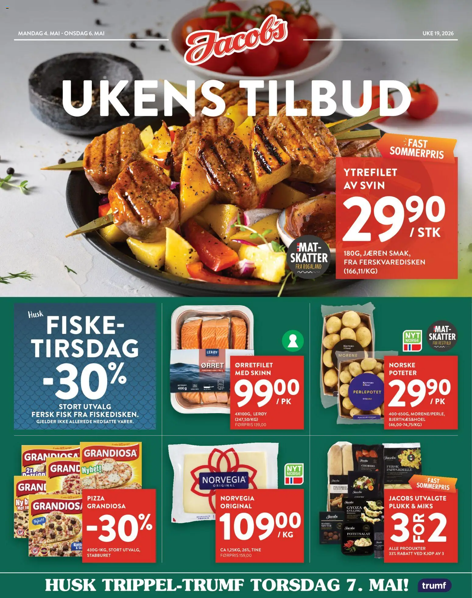 Forhåndsvis Jacobs kundeavis fra butikk Jacobs gyldig fra 04/05/2026