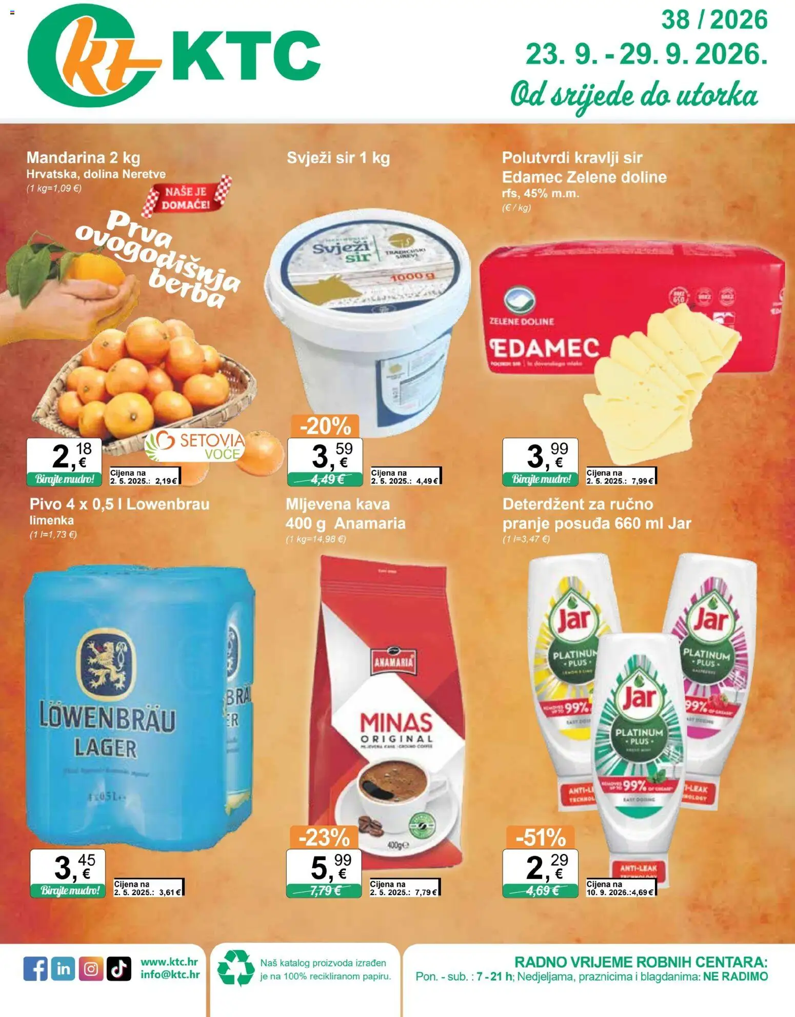 Pregled letka KTC Katalog trgovine KTC vrijedi od 23.09.2026
