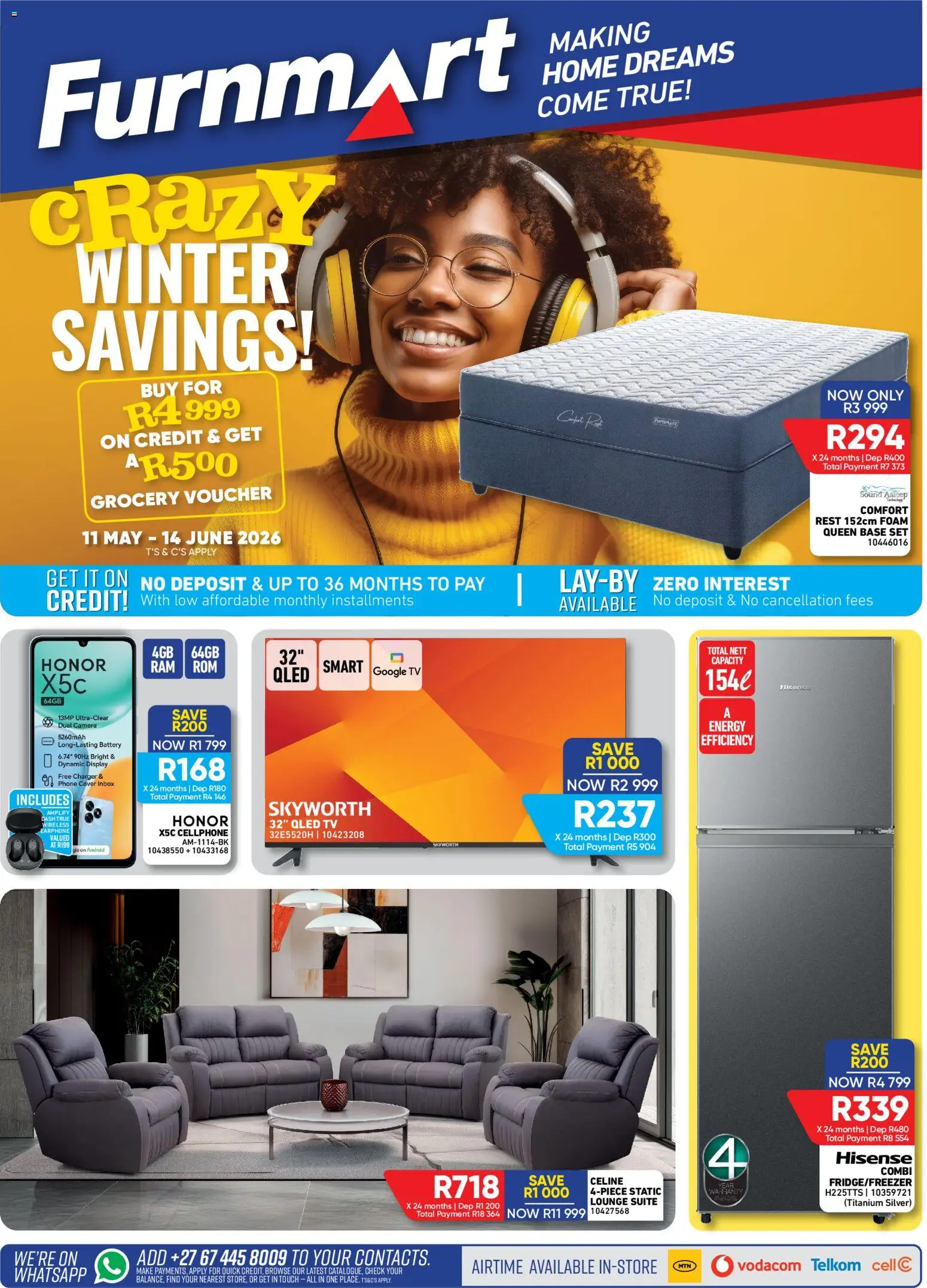 Preview of Furnmart flyer valid from 11/05/2026 - Phone, Camera, TV, Battery, Lounge suite, Charger, Foam, Cover