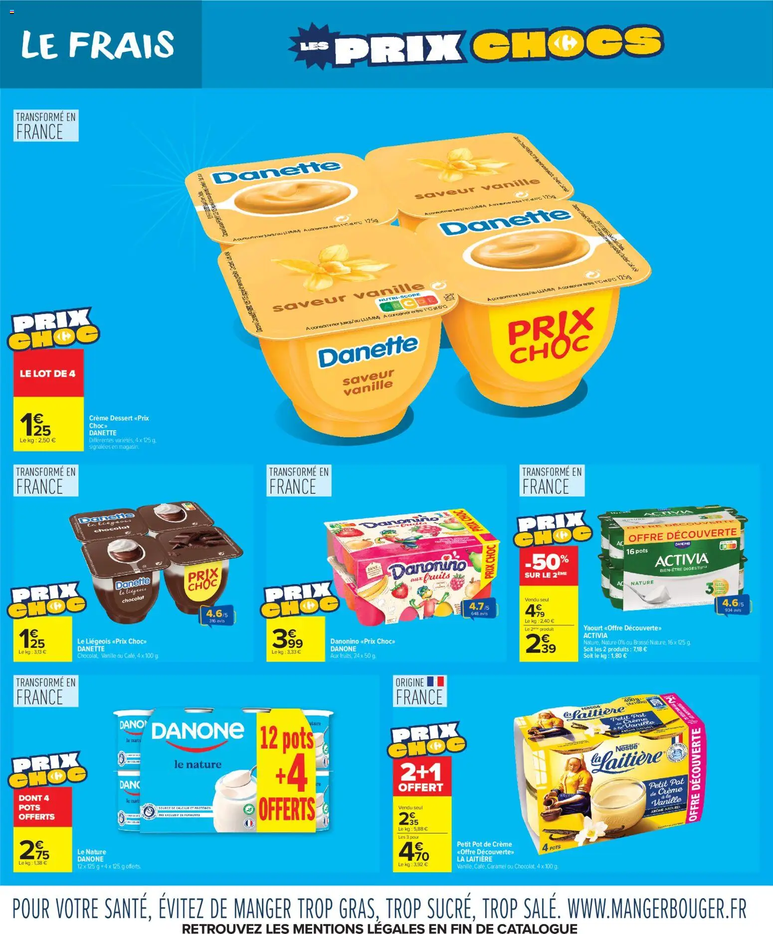 Prévisualisation de Carrefour Market Les prix chocs du magasin Carrefour Market formulaire valide 27/10/2026 - Dessert, Chocolat, Fruits, Yaourt, Vanille, Crème, Crème dessert