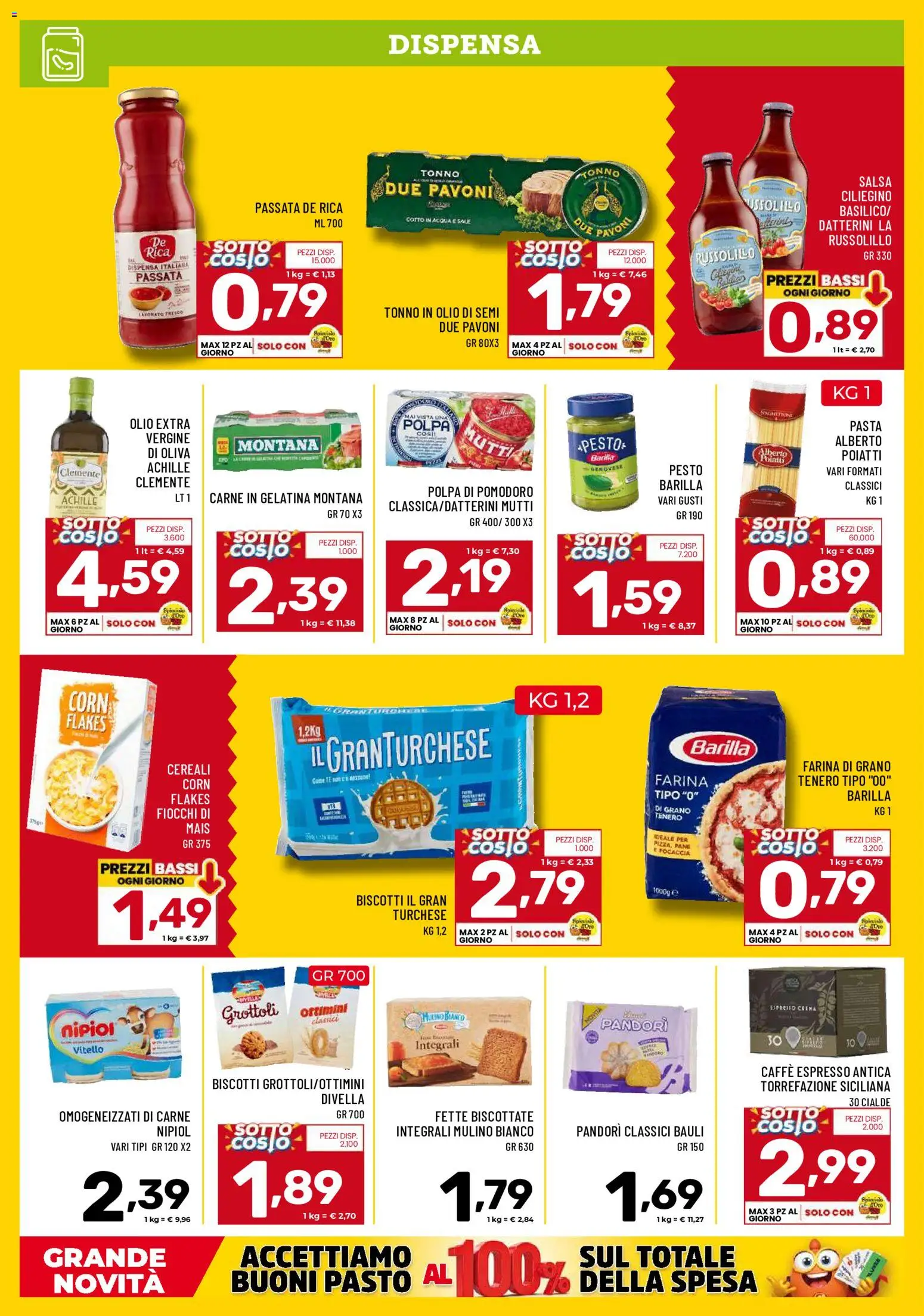 Anteprima dell'opuscolo Il Centesimo volantino dal negozio Il Centesimo valido da 23/10/2026 - Focaccia, Caffè, Biscotti, Pomodoro, Barilla, Pesto, Fiocchi, Divella
