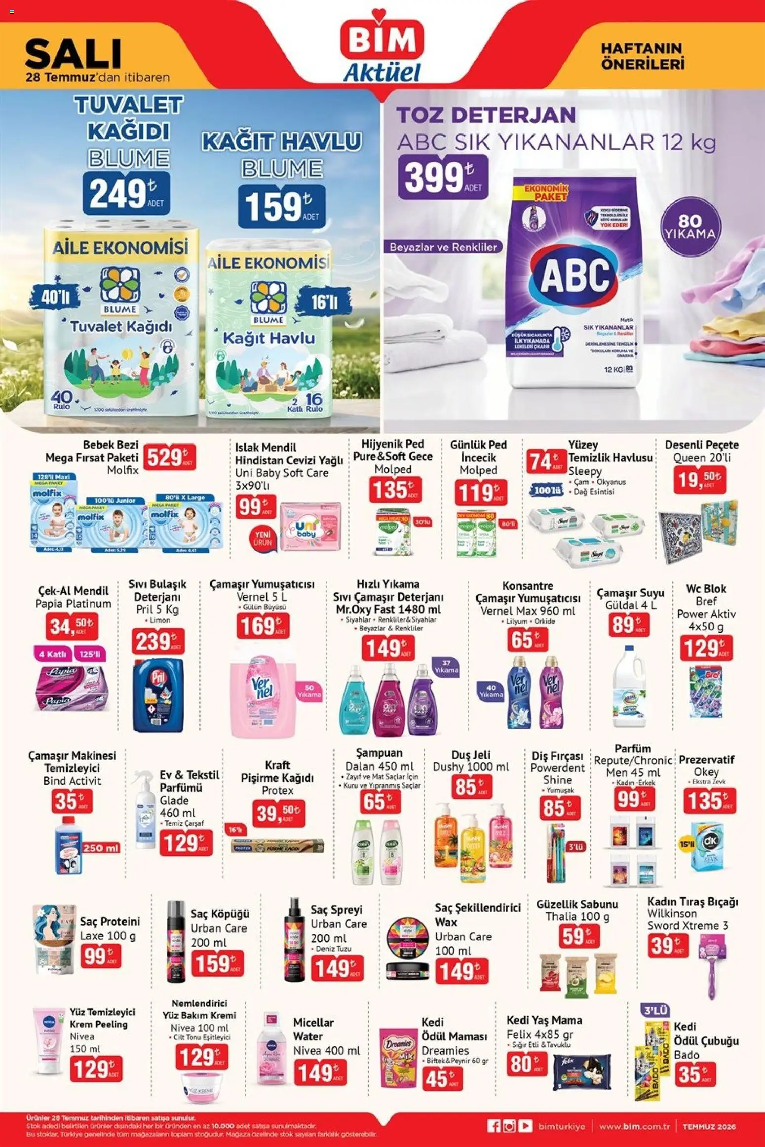 BİM BİM - Katalog Salı 28.07.2026 - Broşürünün önizlemesi