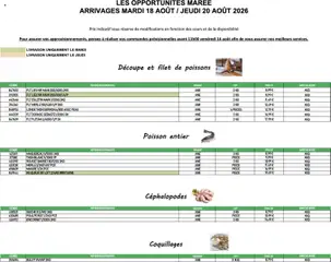Prévisualisation de Promocash Opportunités Marée du magasin Promocash formulaire valide 18/08/2026