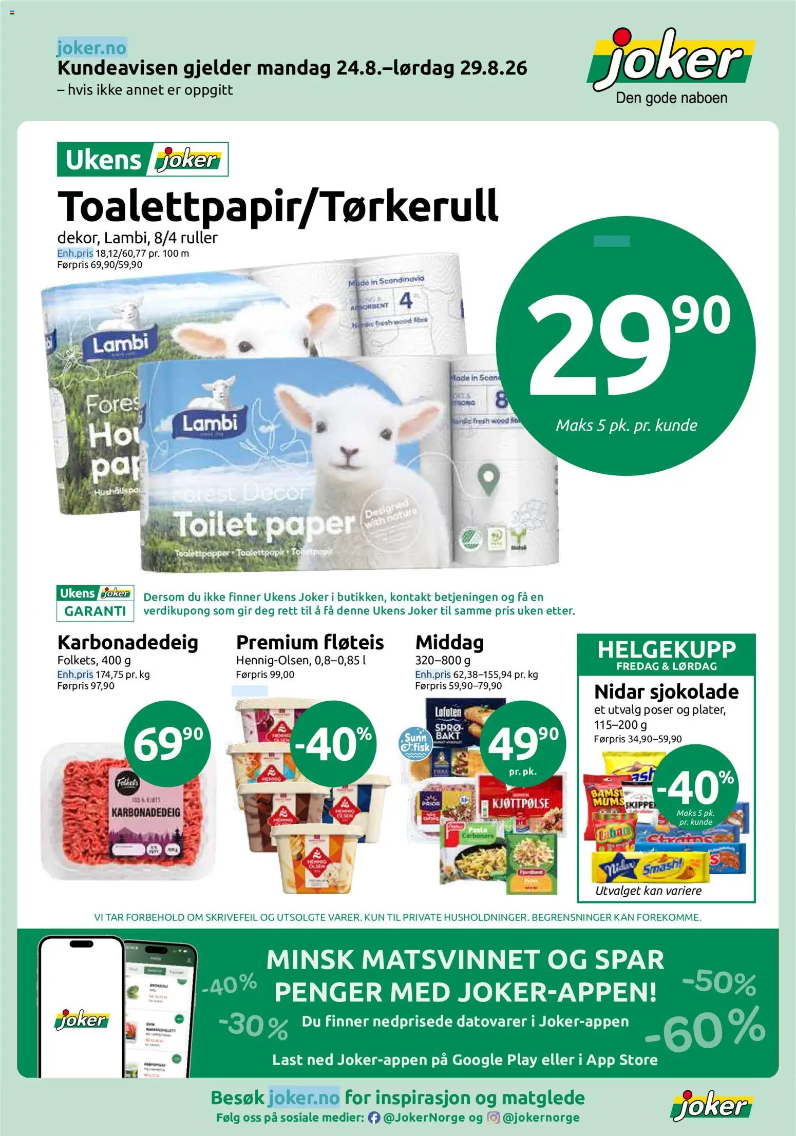 Forhåndsvis Joker kundeavis fra butikk Joker gyldig fra 24/08/2026