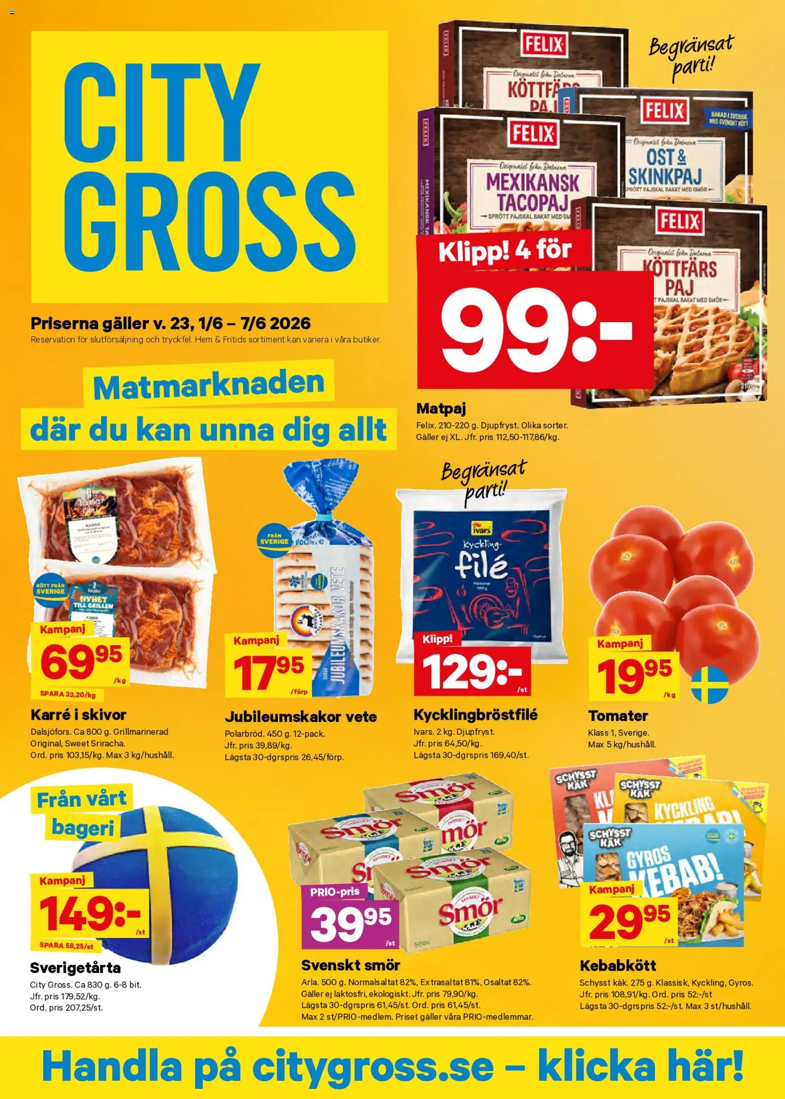 Förhandsgranska reklamblad City Gross erbjudanden från butik City Gross gäller från 01/06/2026