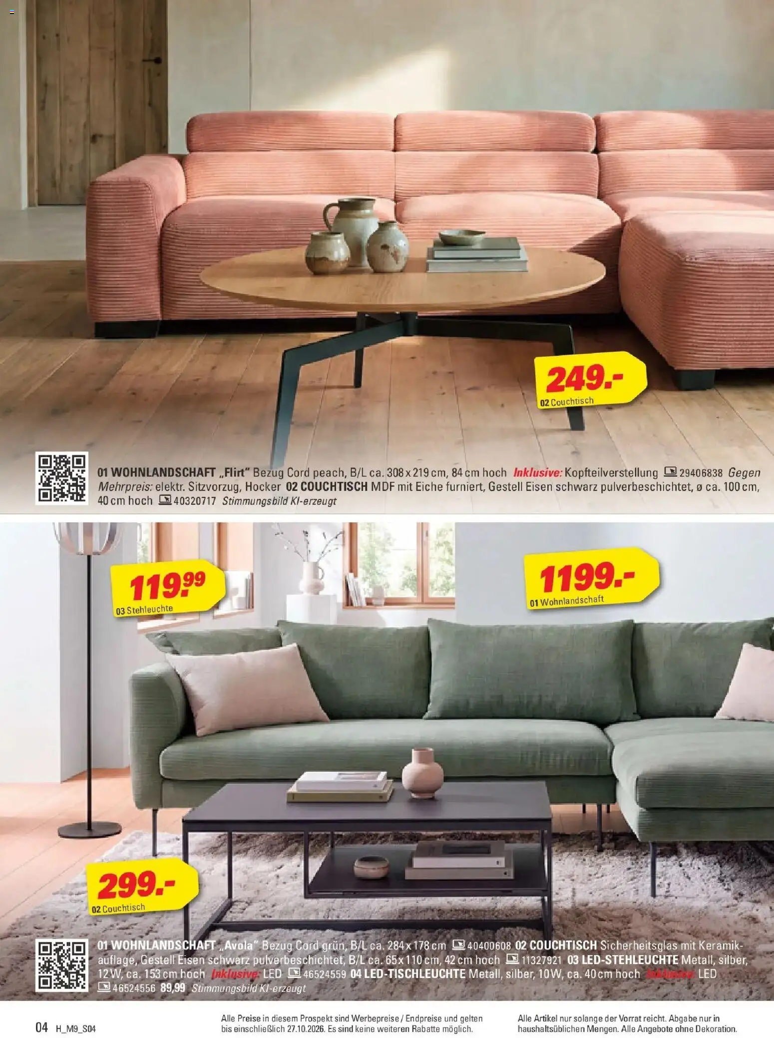 Vorschau von dem Prospekt des Geschäftes Höffner, gültig ab dem 14.10.2026 - Couchtisch, Wohnlandschaft, Hocker