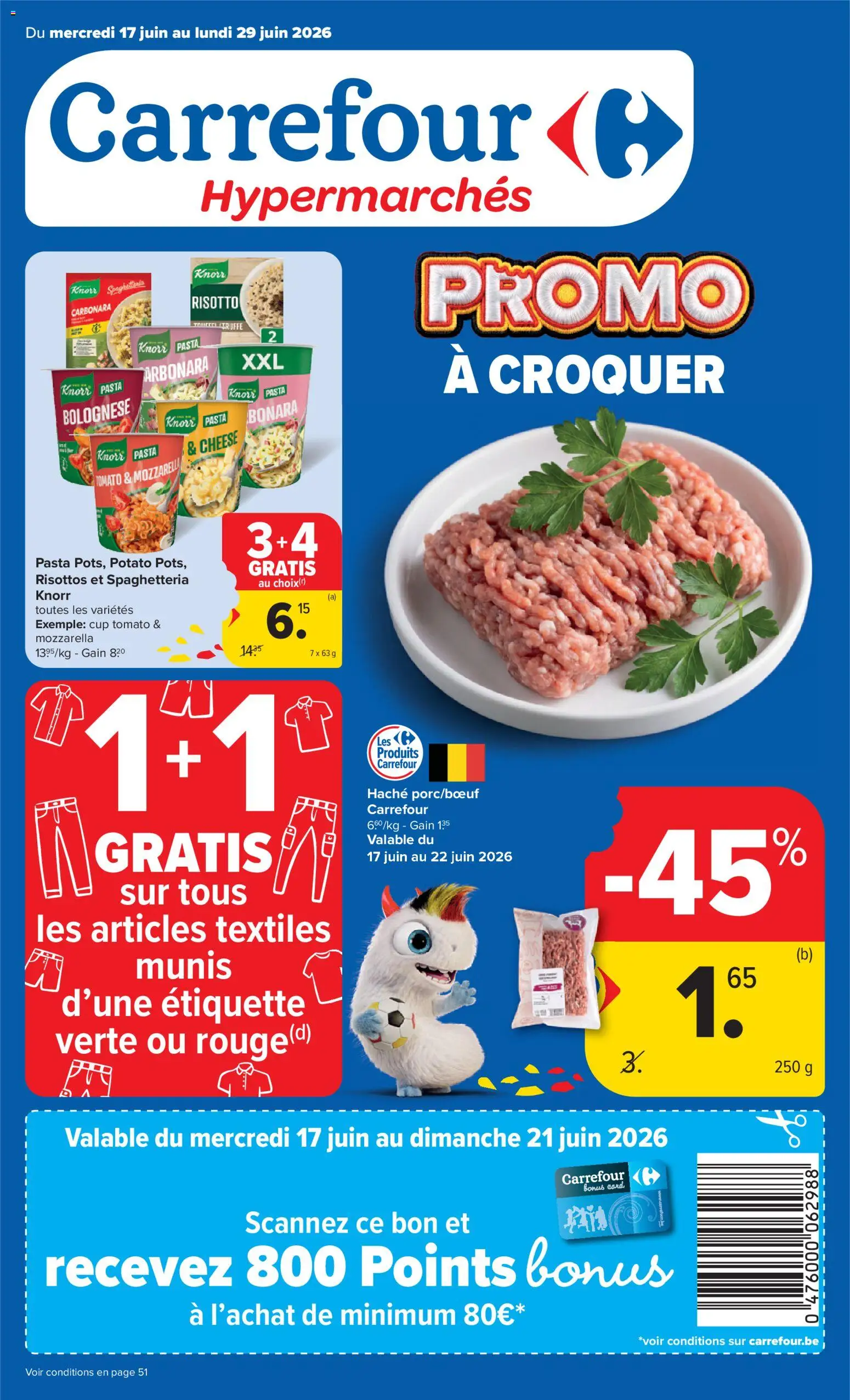 Voorbeeld van Carrefour Folder de la semaine 25 van winkel Carrefour geldig vanaf 17/06/2026 - Pasta, Mozzarella