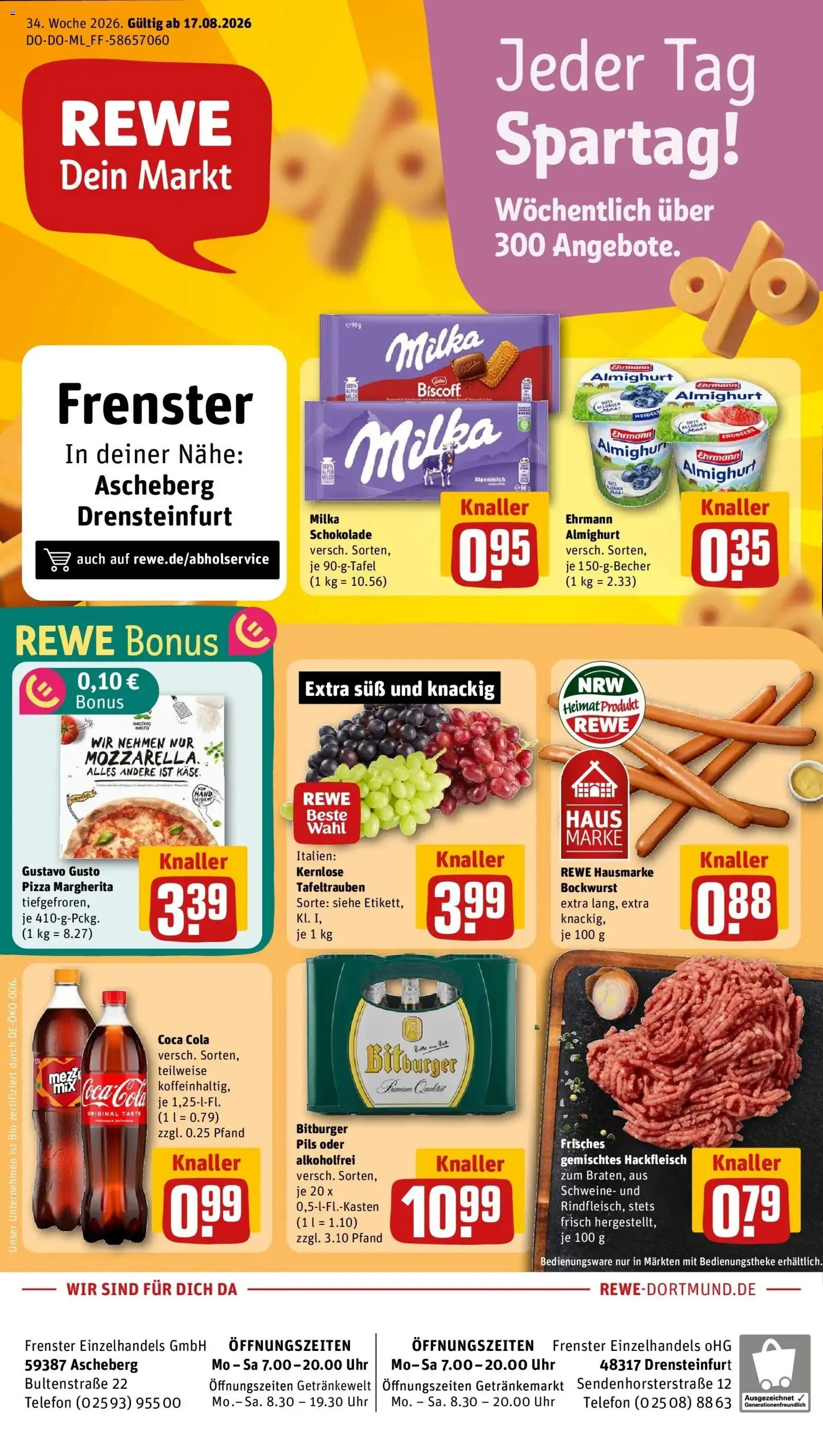 Vorschau von dem Prospekt des Geschäftes Rewe, gültig ab dem 17.08.2026